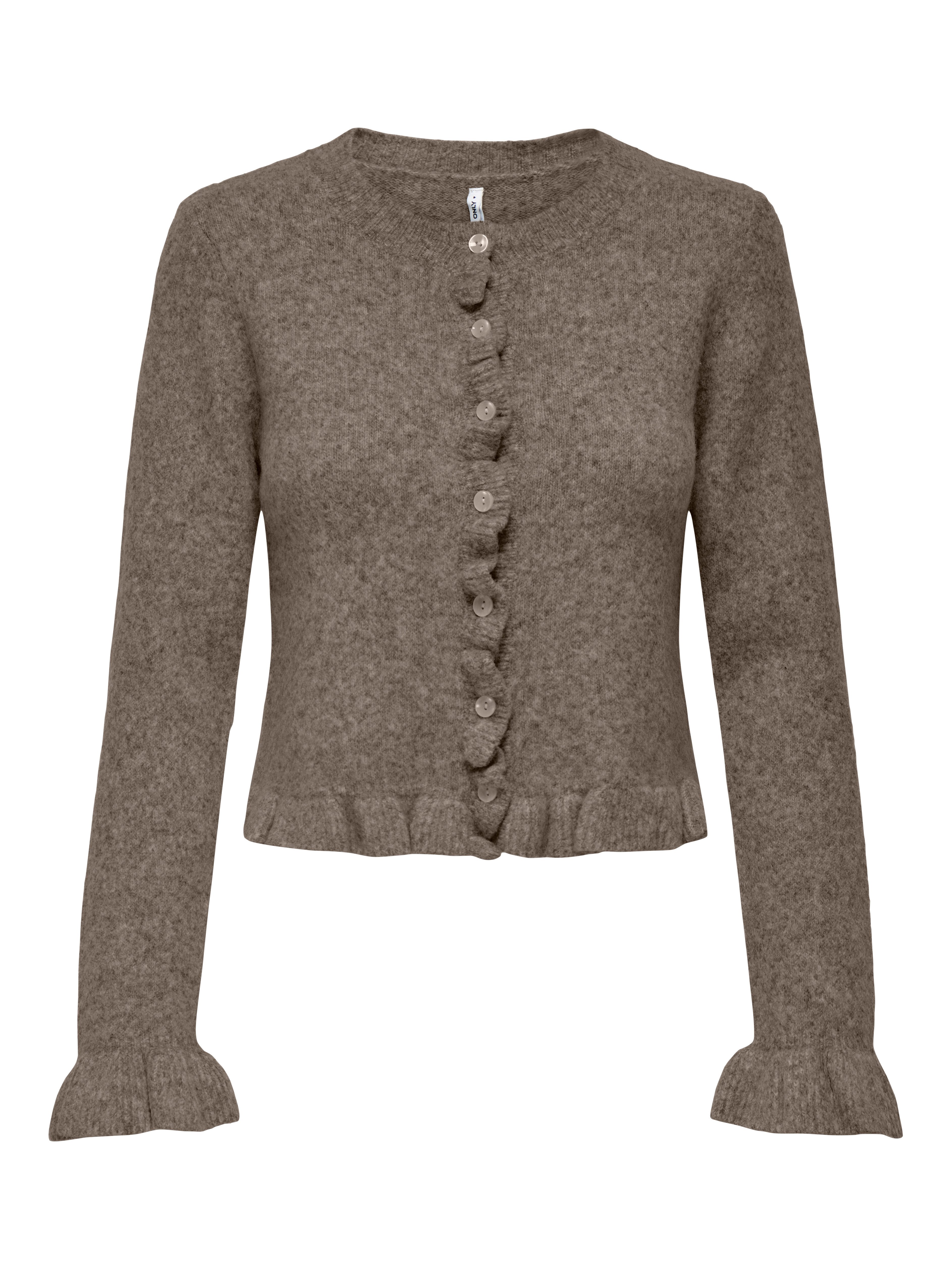 ONLY Strickjacke ONLRIMA LIFE LS FRILL BUTTON CARDIG KNT mit Rüschen günstig online kaufen