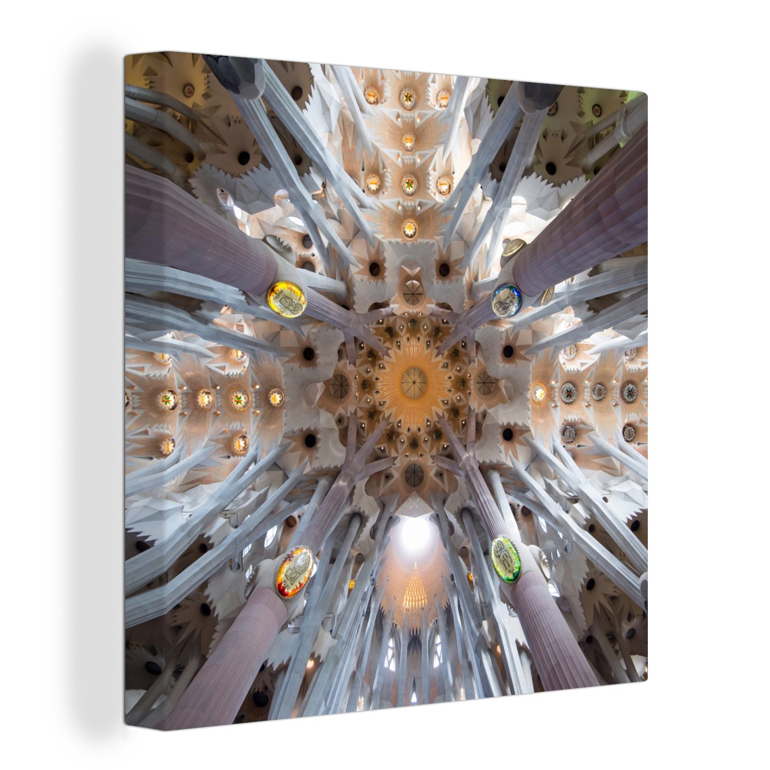 Wohnzimmer Familia Schlafzimmer - Leinwandbild OneMillionCanvasses® - St), Leinwand Barcelona Bilder Sagrada für (1 Spanien,