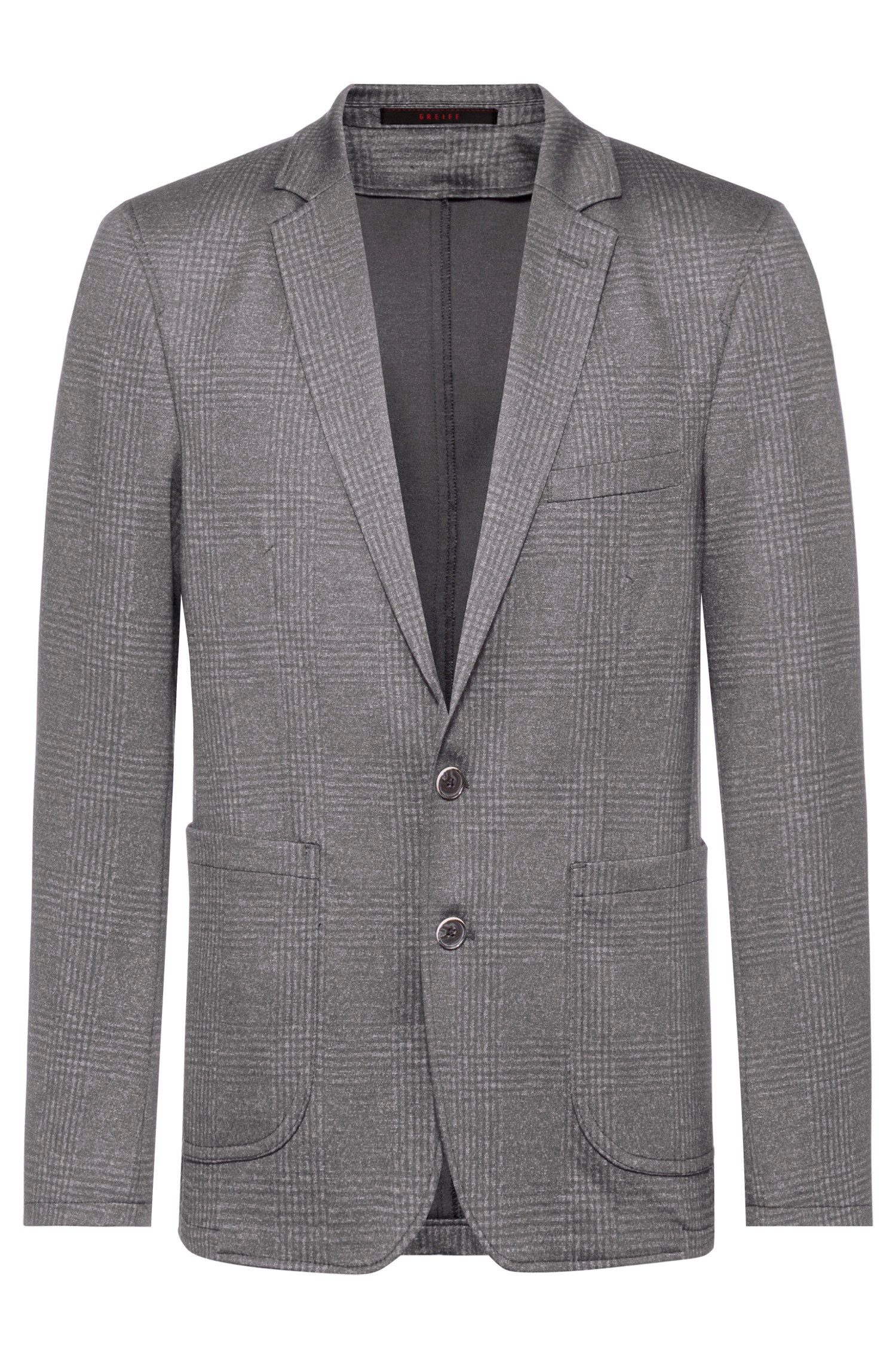 GREIFF Sakko Greiff Corporate Wear Herren Sakko CASUAL Glencheck Hellgrau 50
