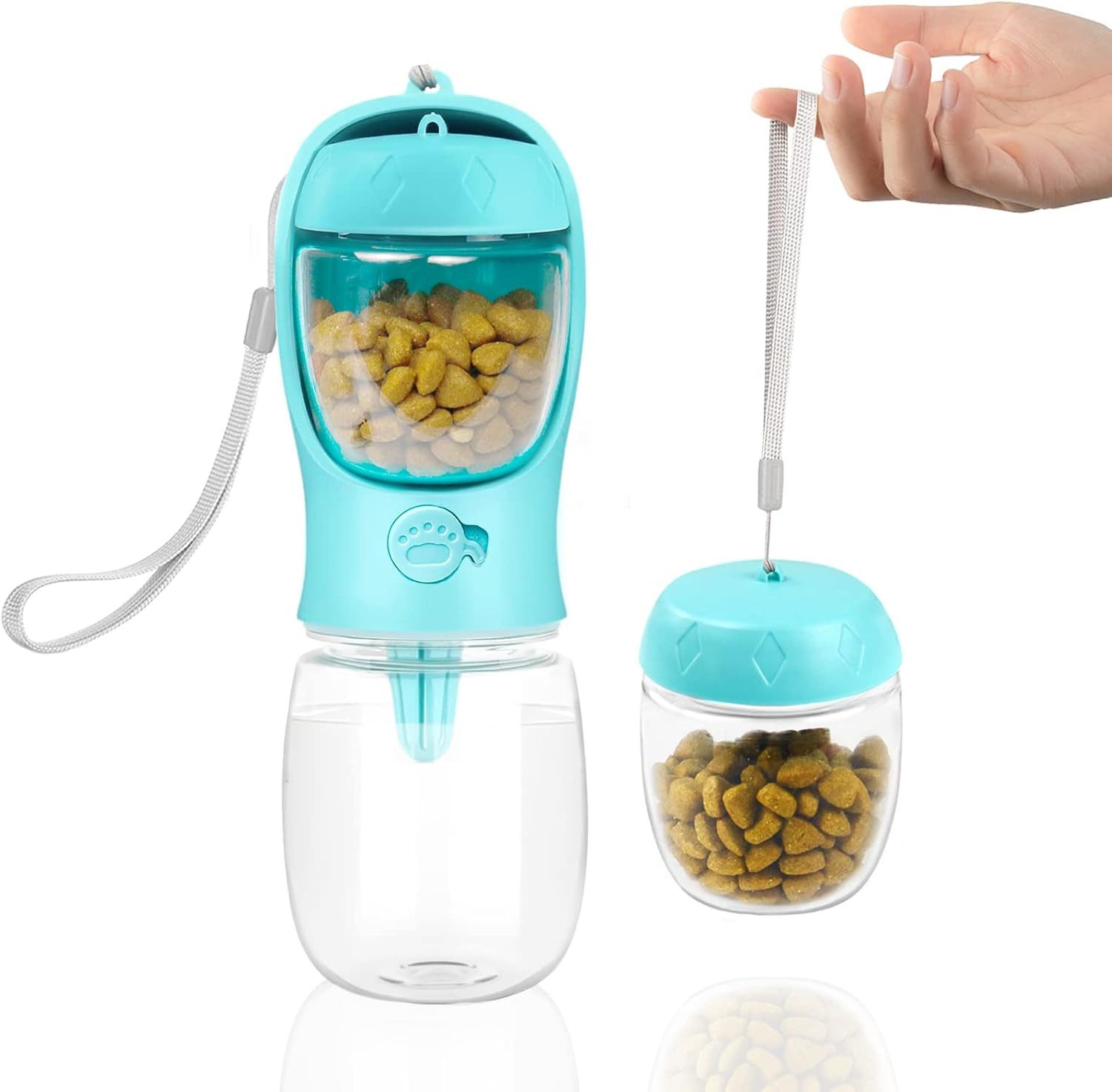 FELIXLEO Reisenapf Trinkflasche Wasserflasche Hunde für Unterwegs 350ml Tragbare
