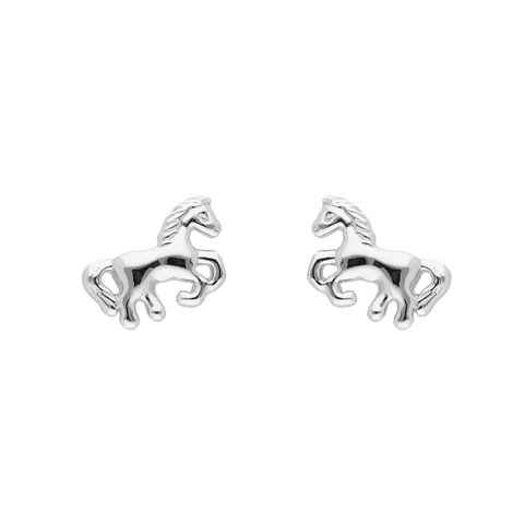 Adelia´s Paar Ohrhänger 925 Silber Ohrringe Ohrstecker Pferd, Silberschmuck für Damen
