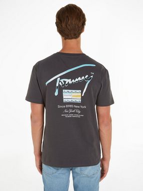 Tommy Jeans T-Shirt TJM REG METALLIC AOP TEE EXT mit großem Tommy Jeans Aufdruck