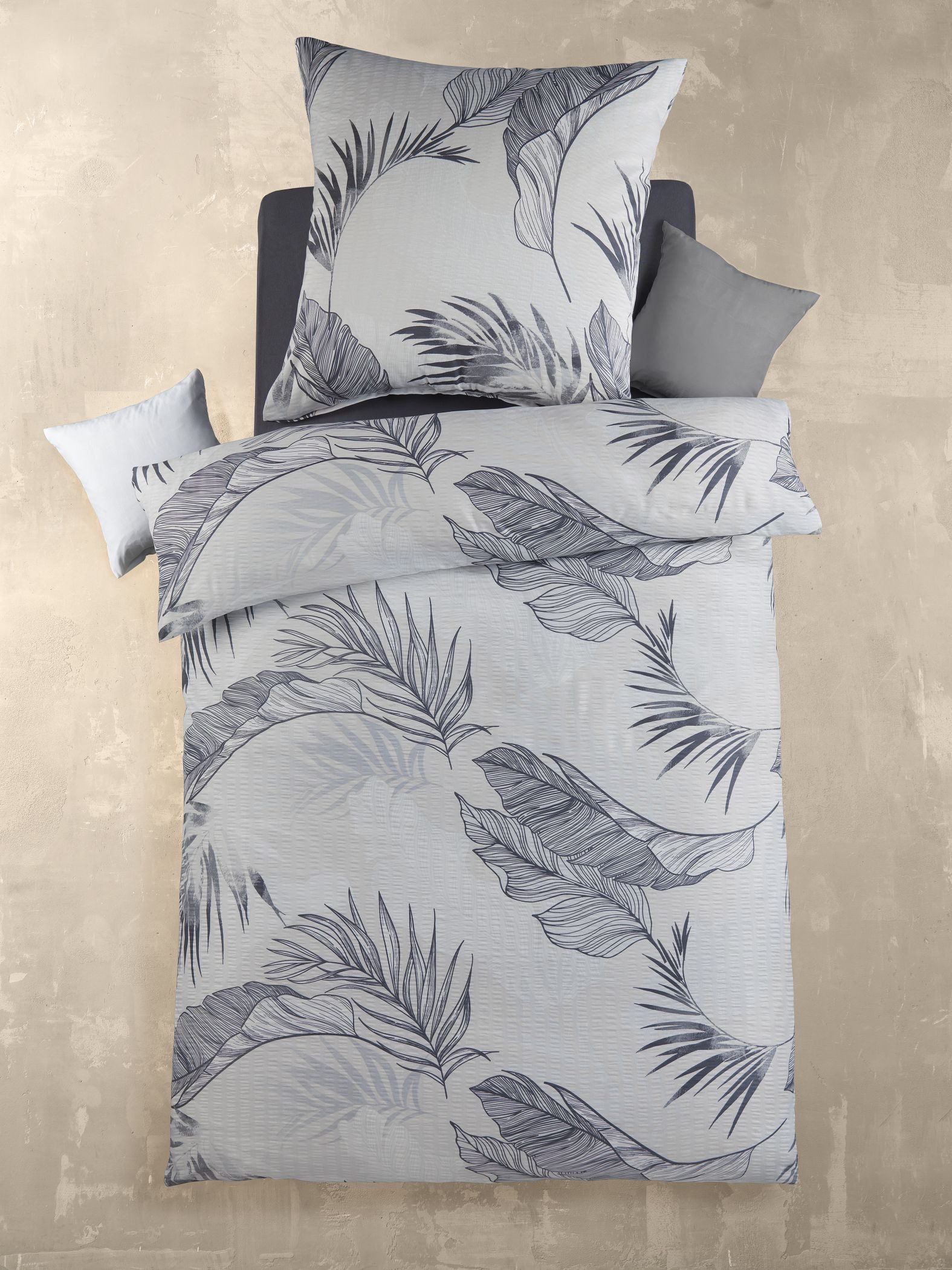 Optidream Bettwäsche Set Mikrofaser 135x200 Design Palmira, Mikrofaser, 2 teilig, Sommer Geschenke Idee Frauen Männer weich sale Reißverschluss Partner – Bild 2 von 2