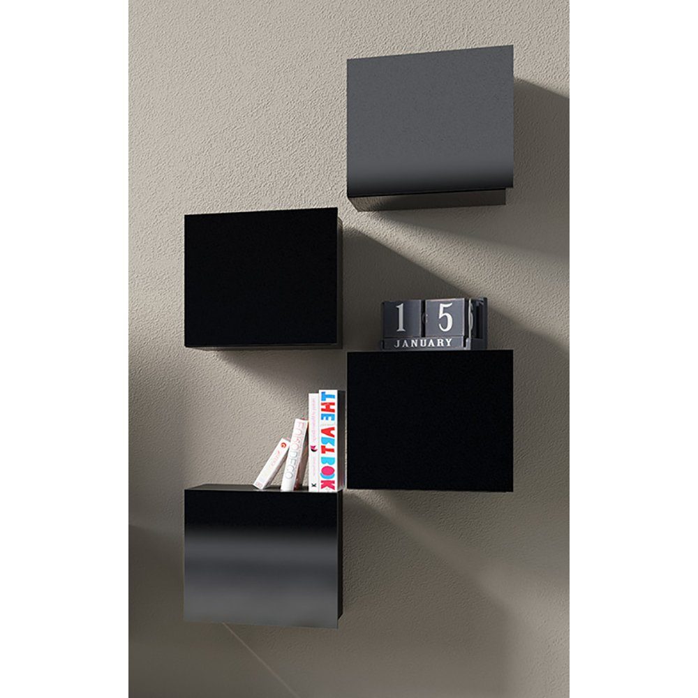 Lomadox Wohnzimmer-Set CAIRNS-132, (Mega-Spar-Set, 4-St., 4-tlg), in schwar günstig online kaufen