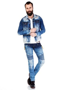 Cipo & Baxx Jeansjacke im modernen Washed-Design