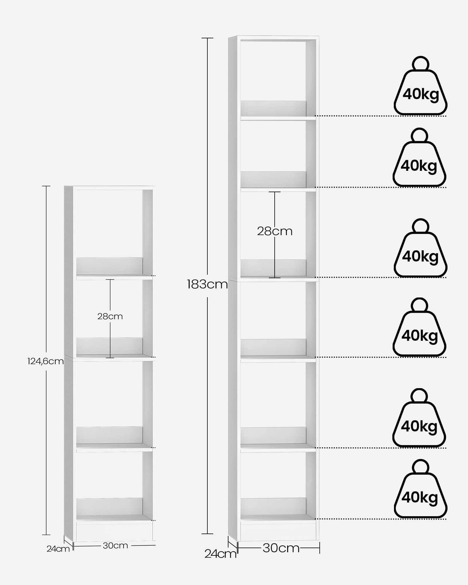 HZUANERI Bücherregal Modernes offenes Holzregal 6 Stufen, Präsentationsrega günstig online kaufen