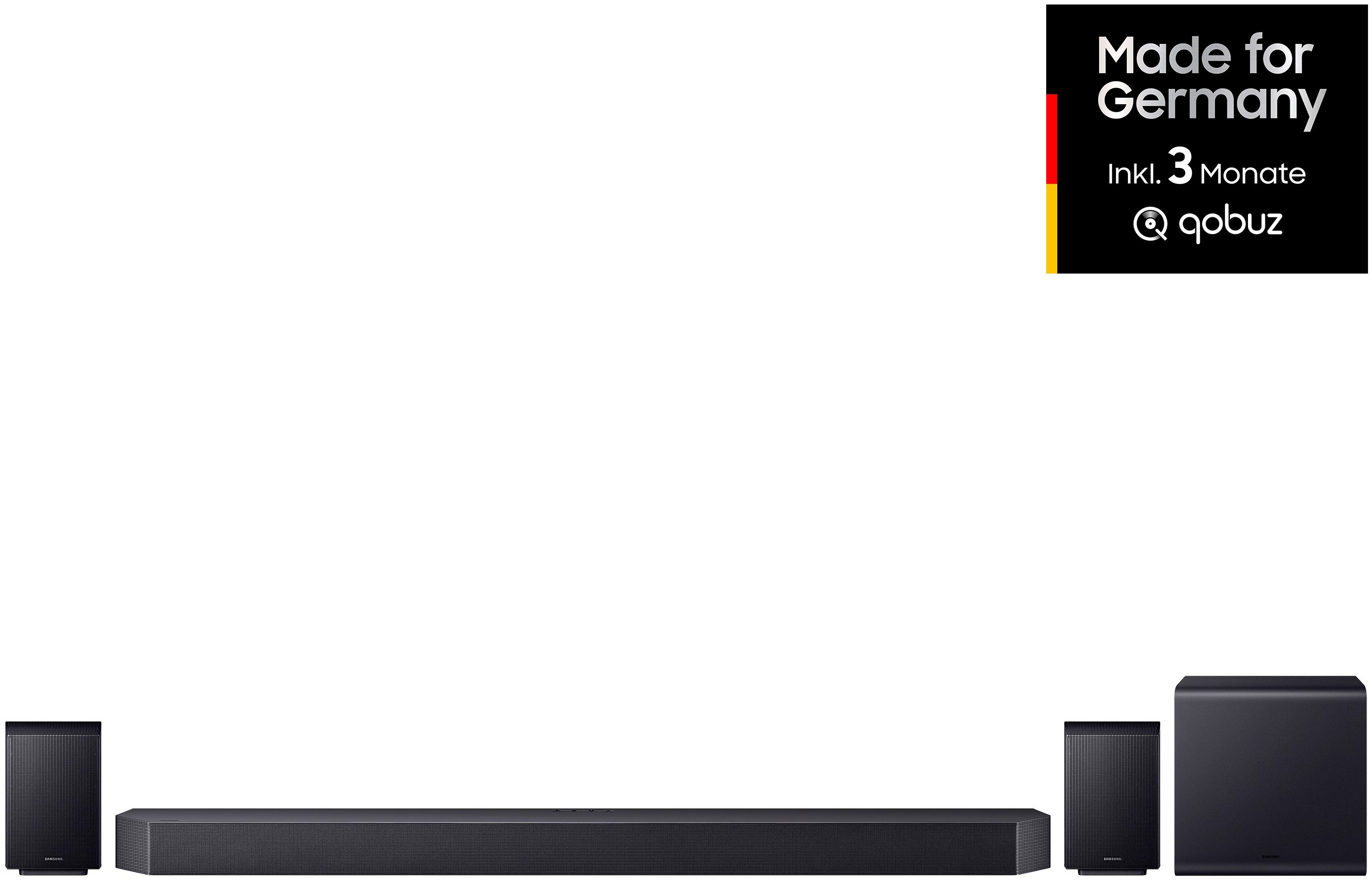 Samsung HW-Q995GH Soundbar 11.1.4 (Bluetooth, WLAN (WiFi), 80 W, 11.1.4-Kanal Surround-Sound, Kabelloser 8"-Dual-Subwoofer, Dolby Atmos)