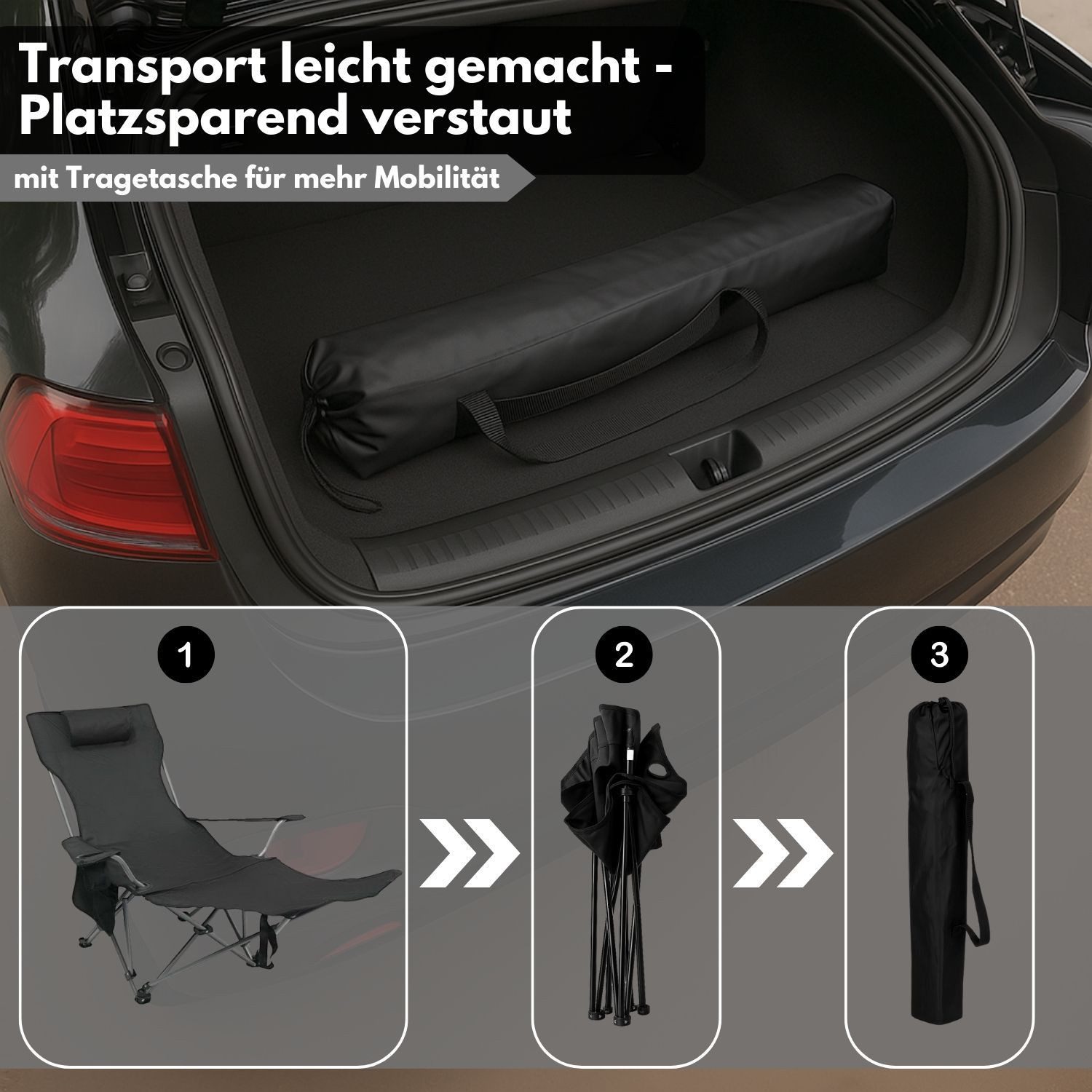 Coemo Gartenstuhl, Liegestuhl klappbar, Gartenstuhl Outdoor-Stuhl Sonnenliege Relaxliege