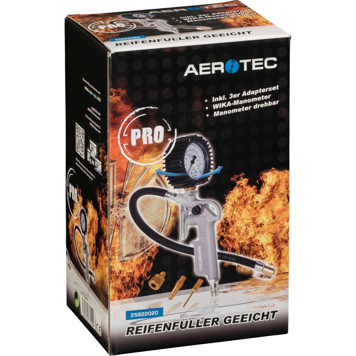 Aerotec Компрессоры-Set Reifenfüller geeicht + 30cm Schlauch + Adapter
