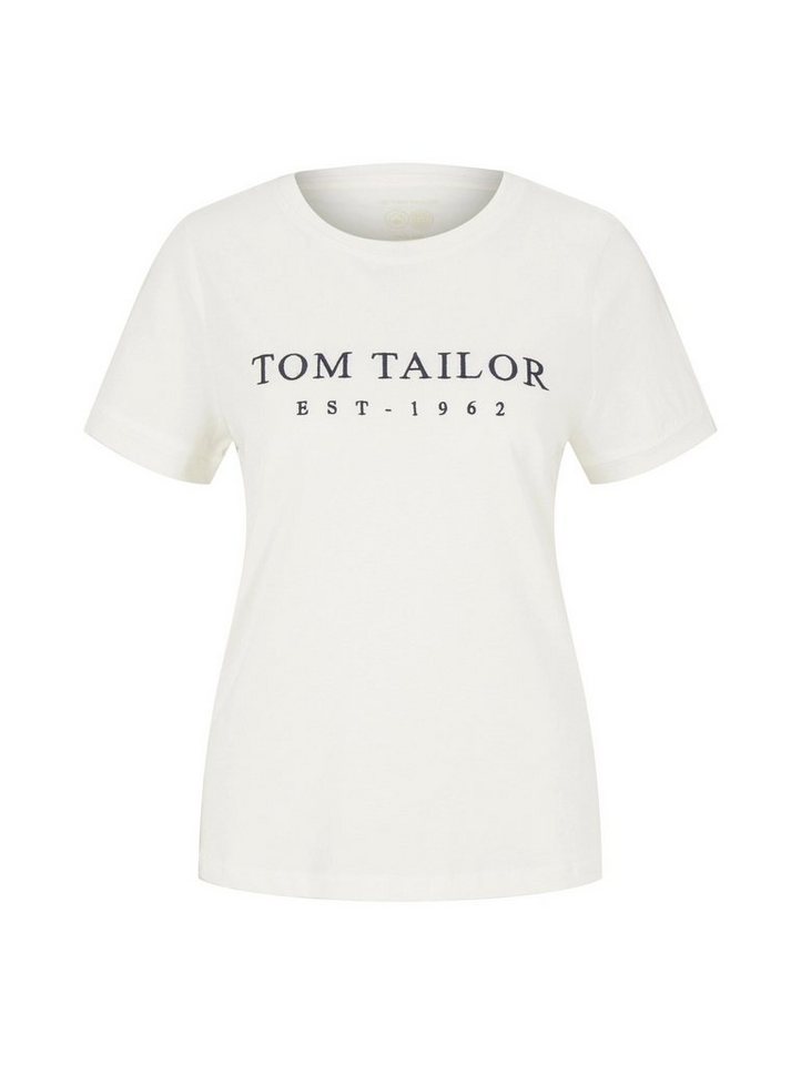 TOM TAILOR T-Shirt T-Shirt Logoprint, Mit Bio-Baumwolle aus nachhaltigem  Anbau