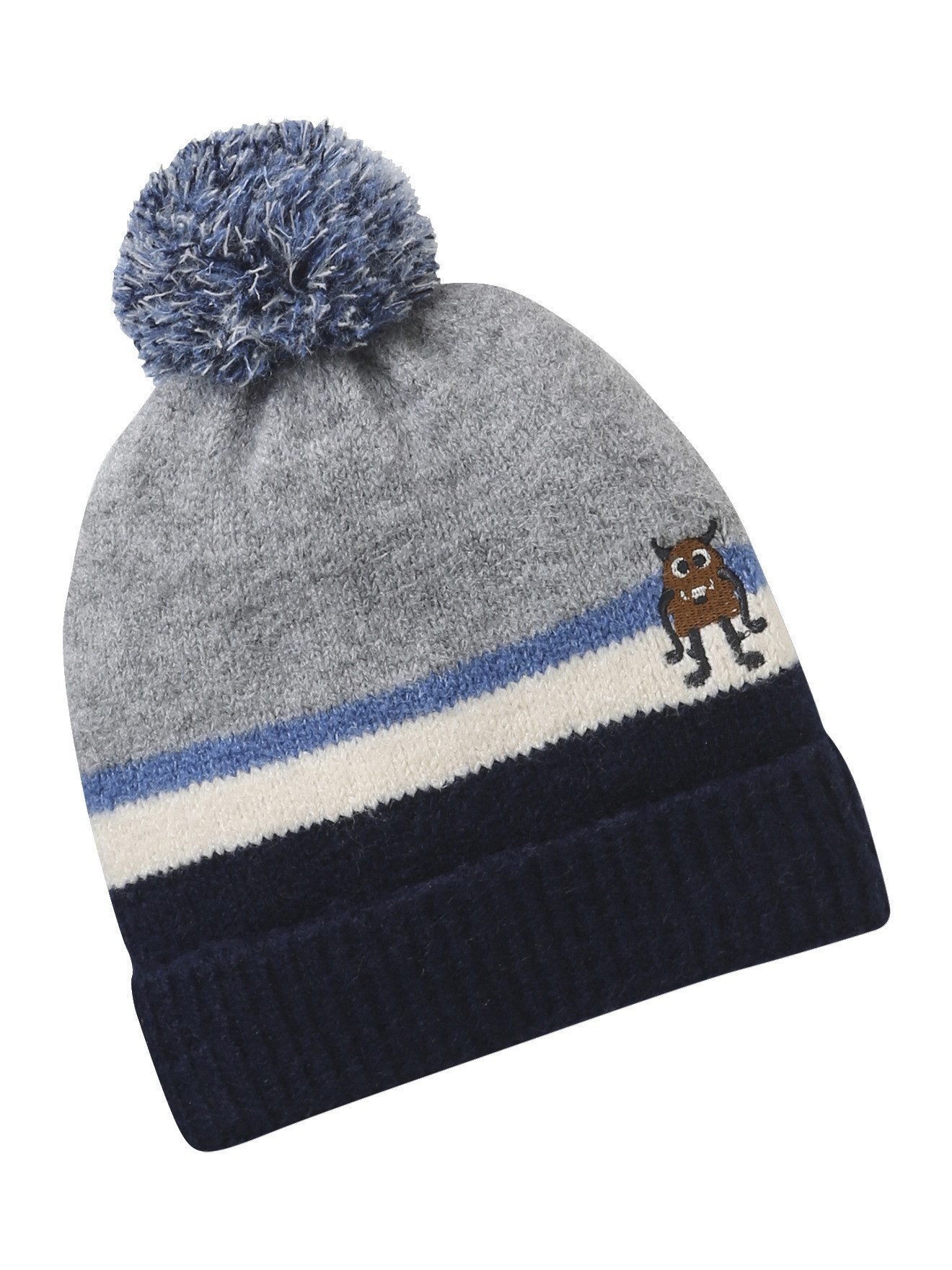 vertbaudet Beanie Strickmütze mit Monster-Motiv für Jungen