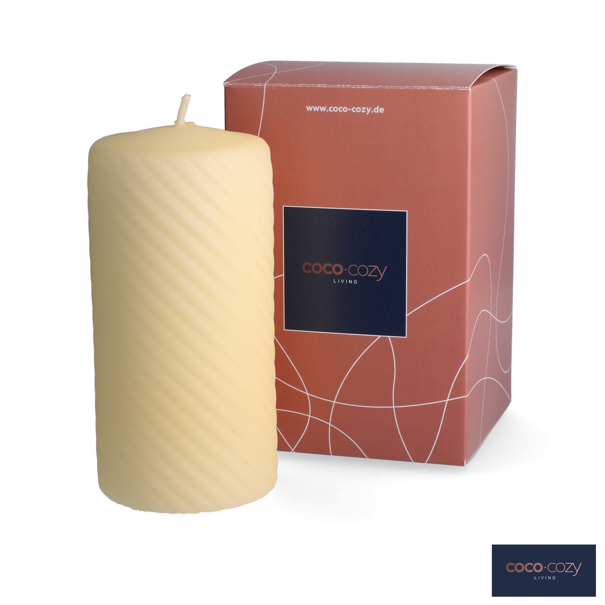 coco+cozy Stumpenkerze Stumpenkerzen Carla - ivory, günstig online kaufen