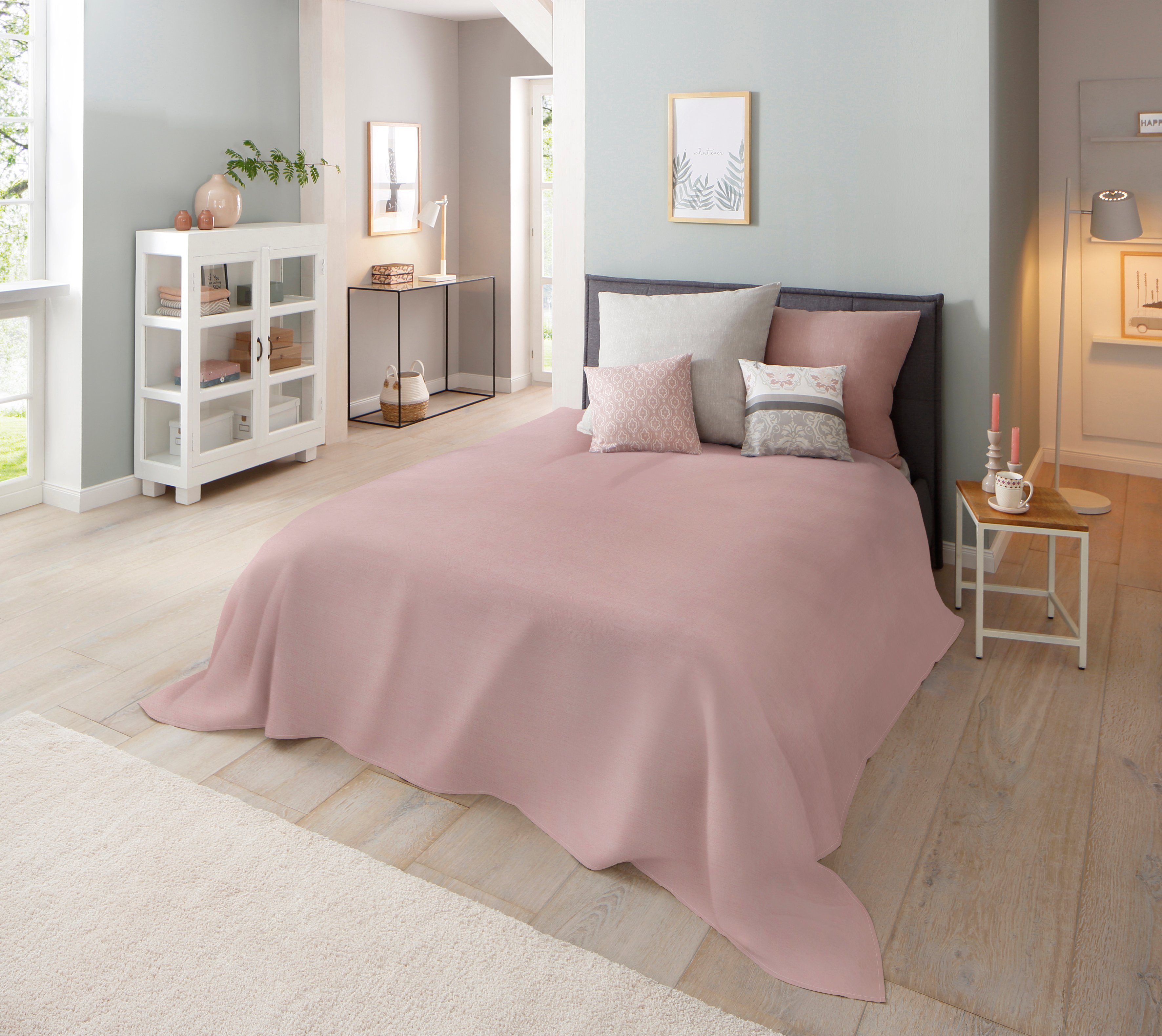 OTTO home Tagesdecke Melli Tagesdecke, Überwurf im Landhausstil, leichter Bettüberwurf ohne Füllung, auch als Tischdecke verwendbar – Bild 5 von 5