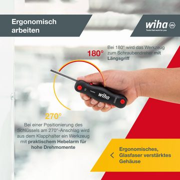 Wiha Multitool PocketStar® (23040) - 7 tlg., Innen-Sechskant, schneller Zugriff, Längs- und Quergriff