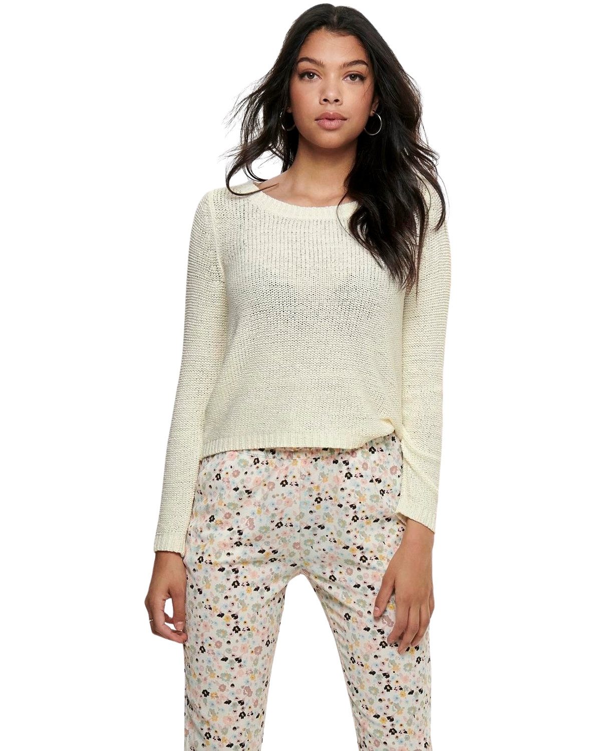 ONLY Strickpullover Elegante Damenpullover mit Rundhals-Ausschnitt günstig online kaufen