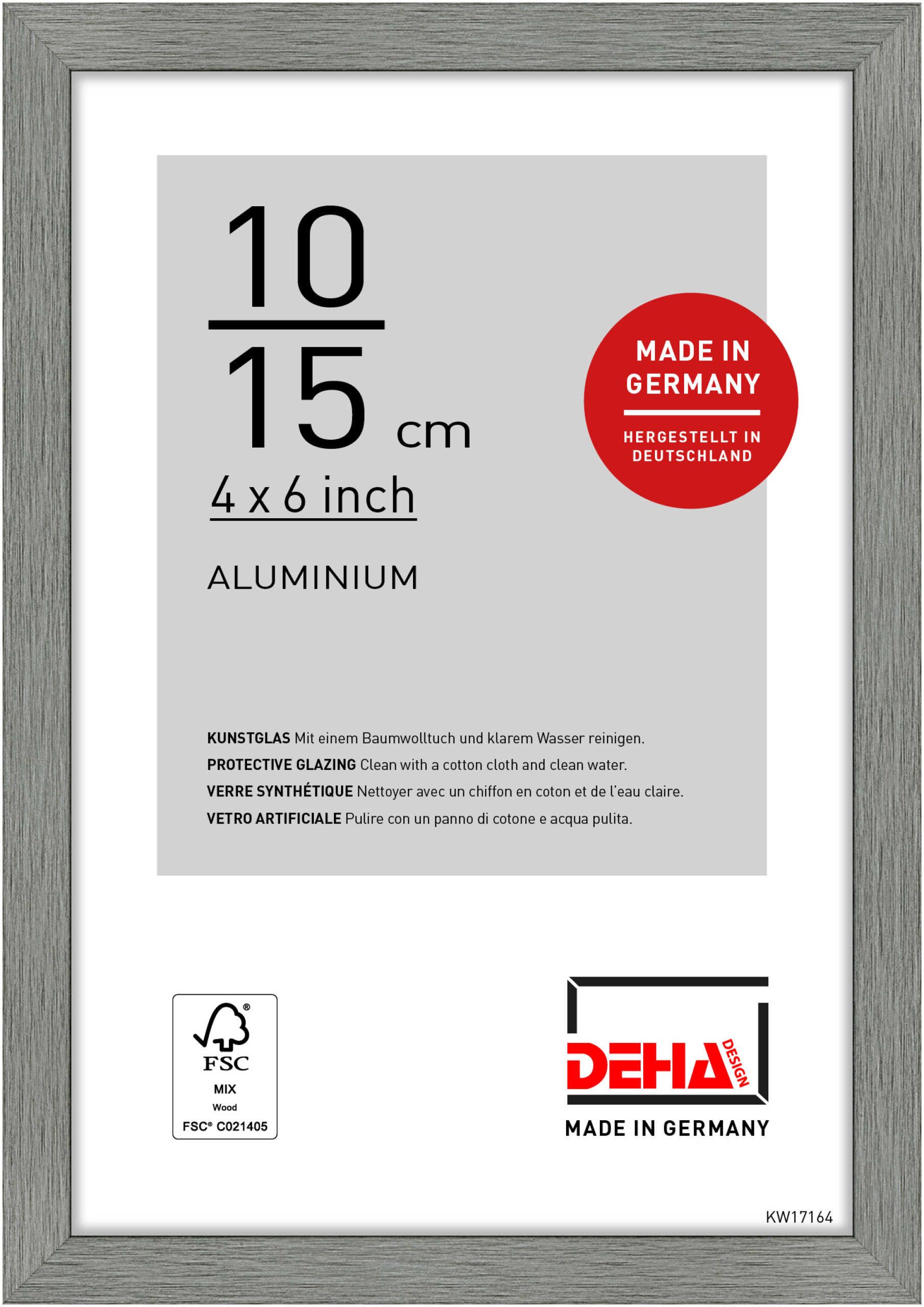 DEHA DESIGN Bilderrahmen Aluminium Bilderrahmen Tribeca, (1 St)