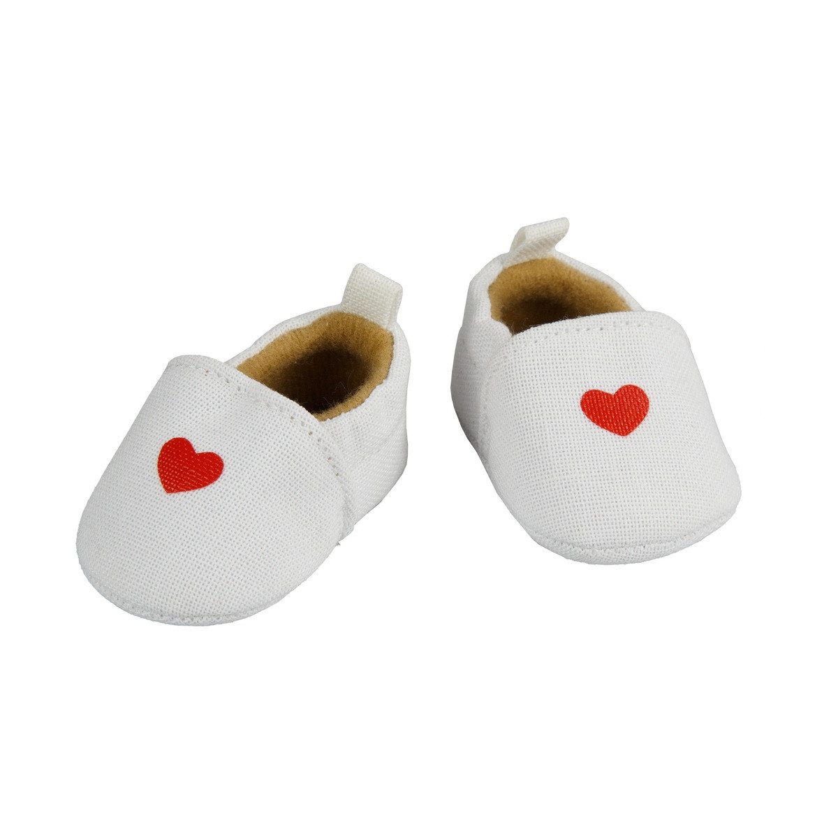 Heless Puppenkleidung Puppen-Slipper mit Herz grau Größe 30-34cm