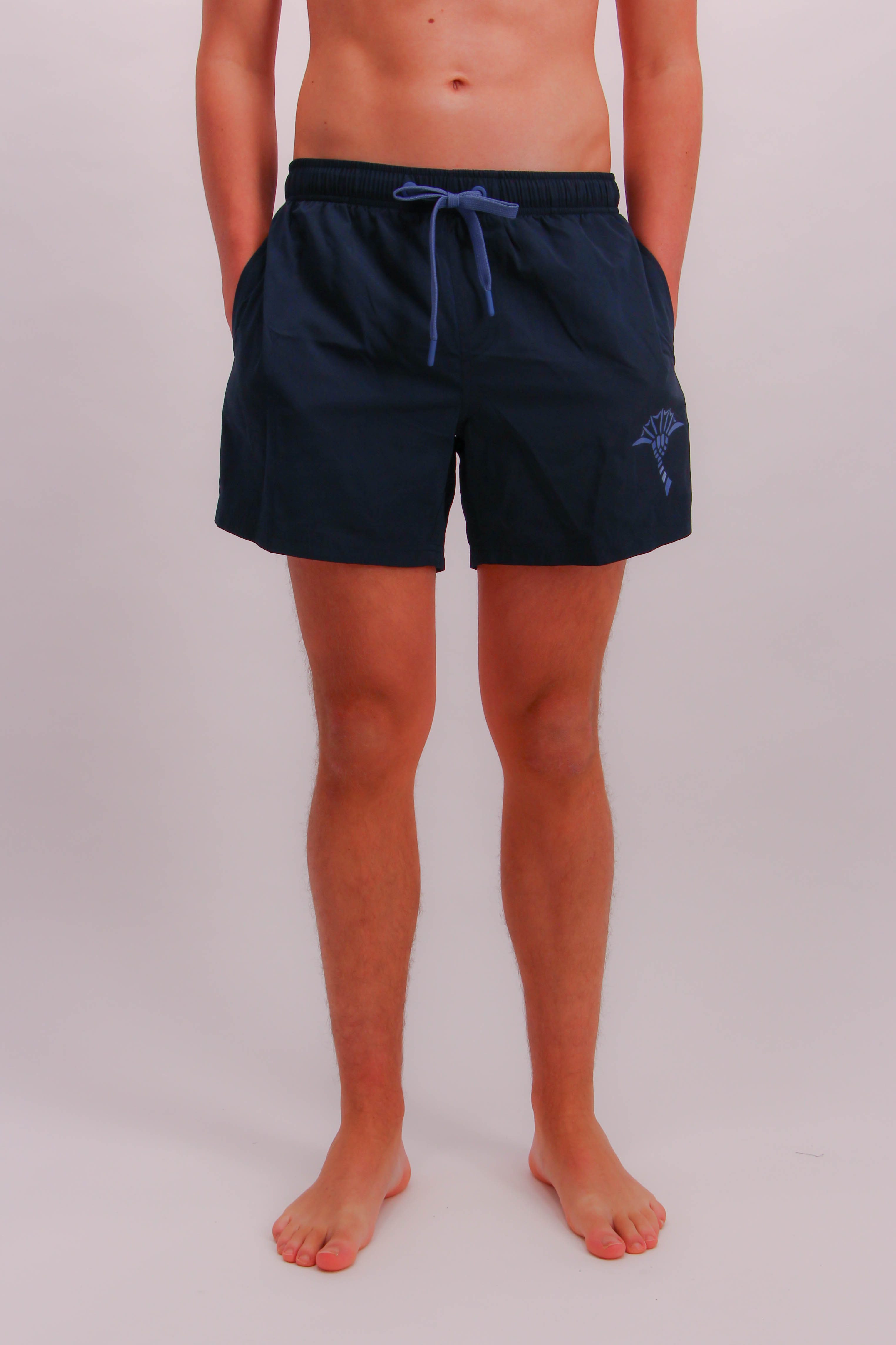 JOOP! Купальные шорты  Solid Cornflower-Logo, kurze Seitenschlitze