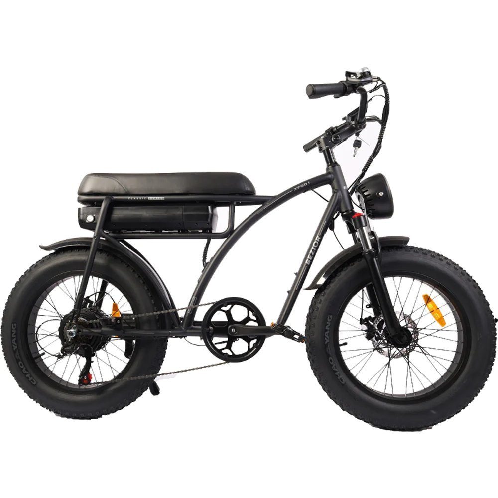 DOTMALL E-Bike Bezior XF001 Retro Elektrofahrrad, 20 Zoll, 1000 W, 7 Gang, 12,5 Ah Schwarz