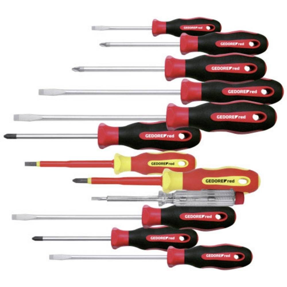 Gedore Red Отвертки Отверткиsatz PH+PZ+LS 2K 12-teilig