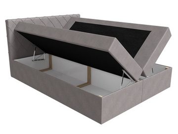 MIRJAN24 Boxspringbett Paros (Matratze und Topper, Kopfteil), mit zwei Bettkästen für die Bettwäsche