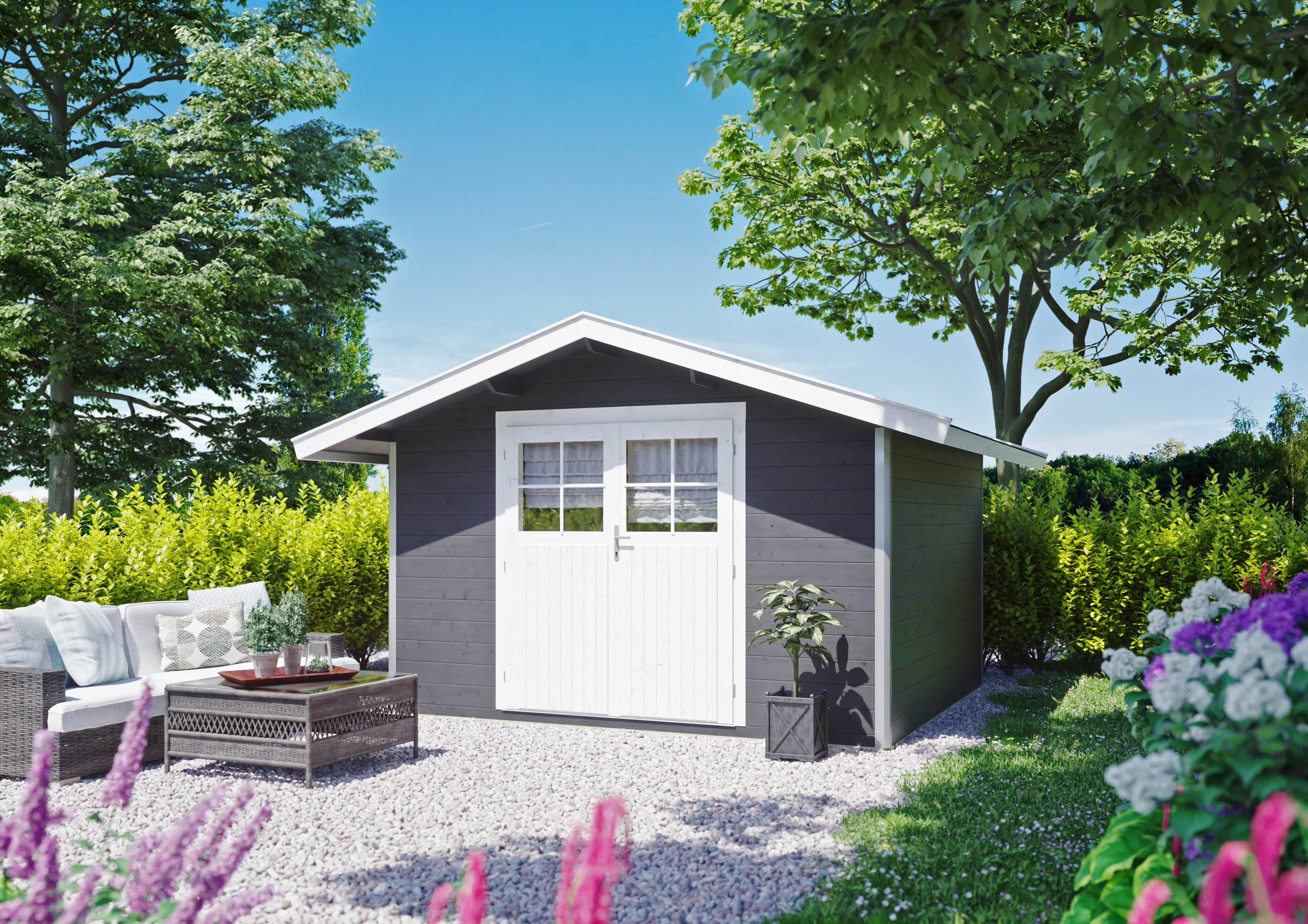 Kiehn Holz Gartenhaus Lillevilla 409 Bxt 407x384 Cm Inkl