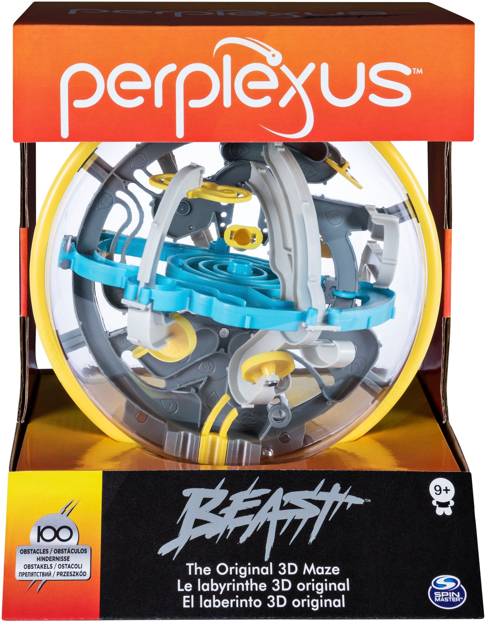 Spin Master Spiel, Geschicklichkeitsspiel Perplexus Beast, 3D-Labyrinth mit 100 Hindernissen