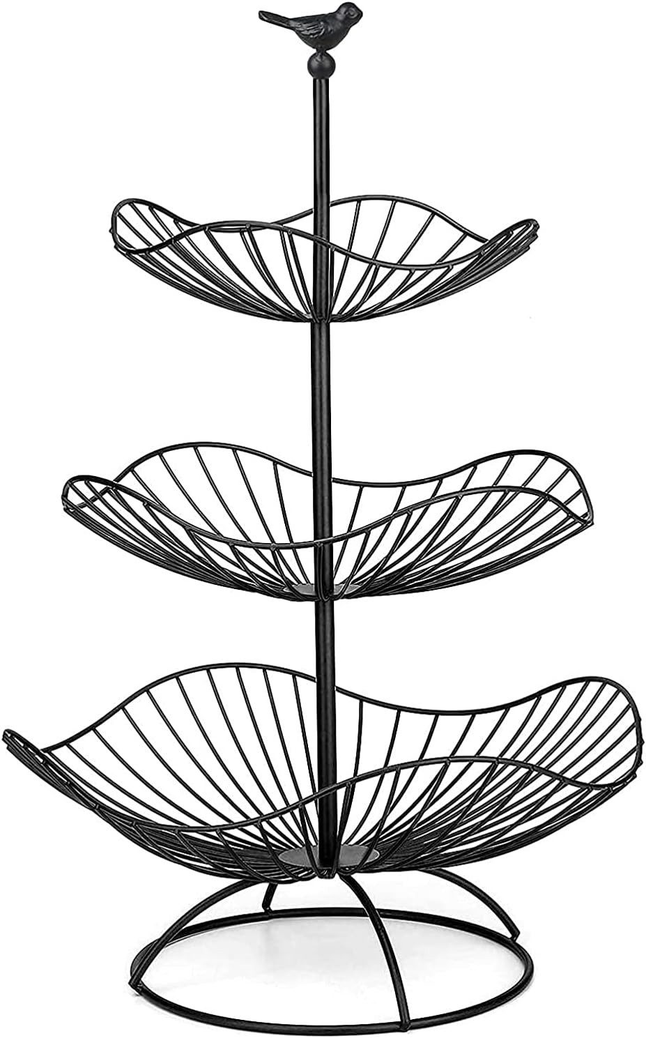 FELIXLEO Obstschale 3 Stöckig Metall Obstkorb Gemüse Etagere 31/25/20cm, (1-tlg)