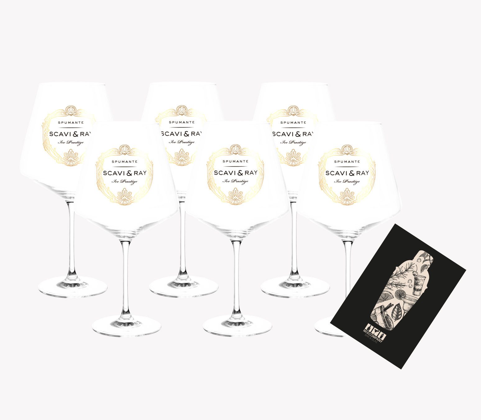 Scavi & Ray Gläser-Set Scavi & Ray ICE Glas NEU 6er Set Gläser - 6x Ballonglas für Prosecc