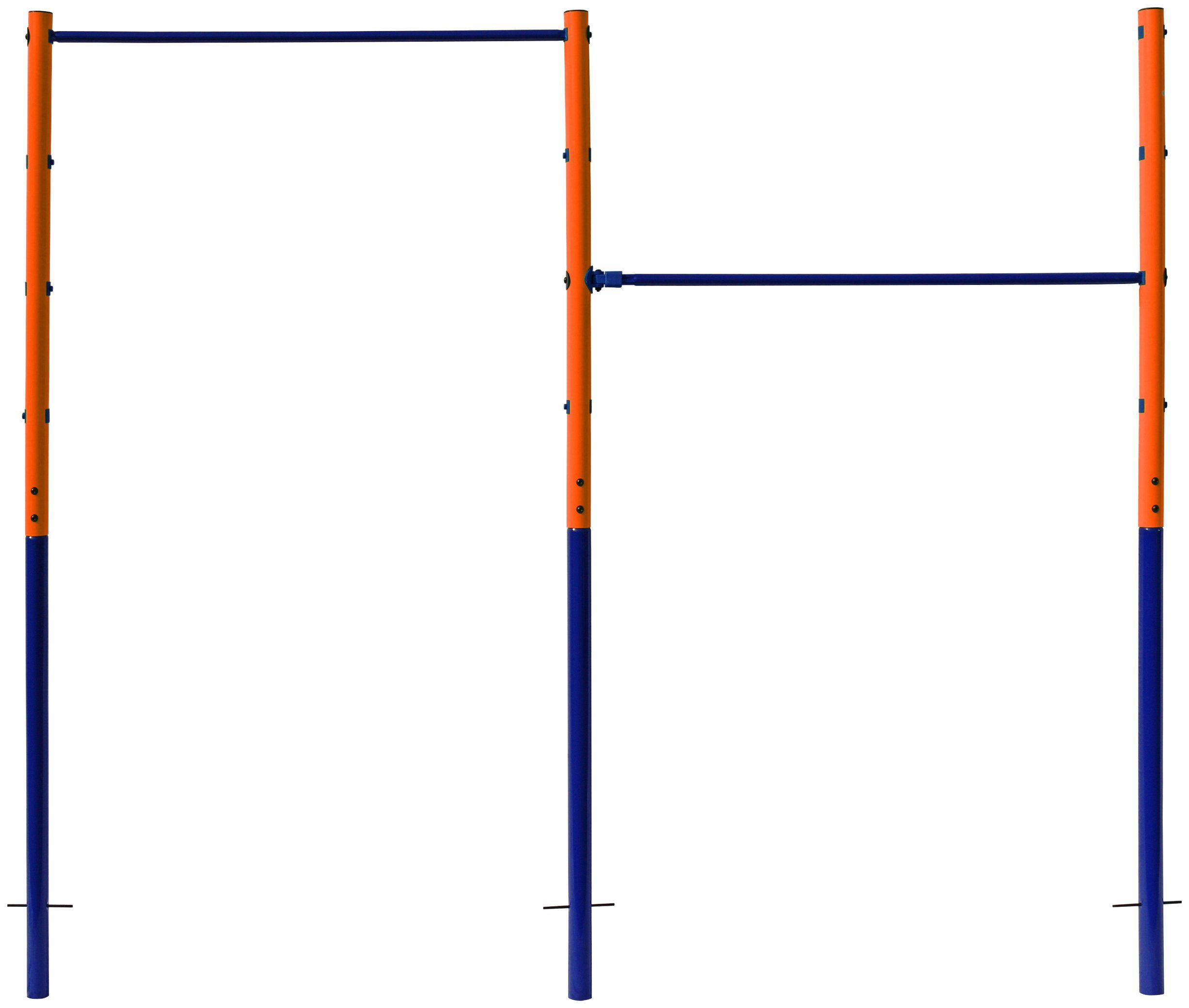 Best Sporting Turnreck 61393 Tina Spielplatz, blau/orange/blau, 3 verstellbare Höhen ca. 97-123-150 cm