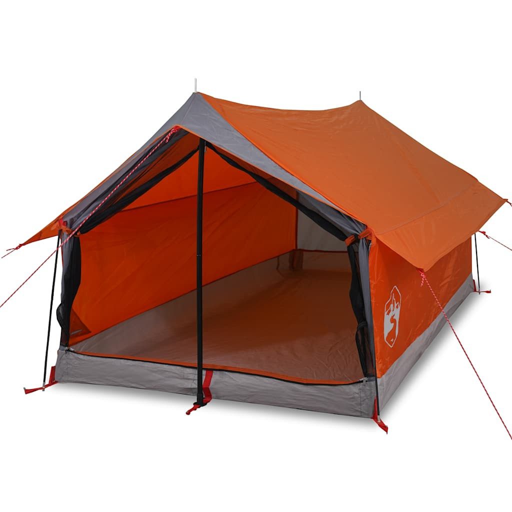 furnicato Faltzelt Campingzelt 193x122x96 cm Grau und Orange wasserdicht mit E-Anschluss, (1 tlg)