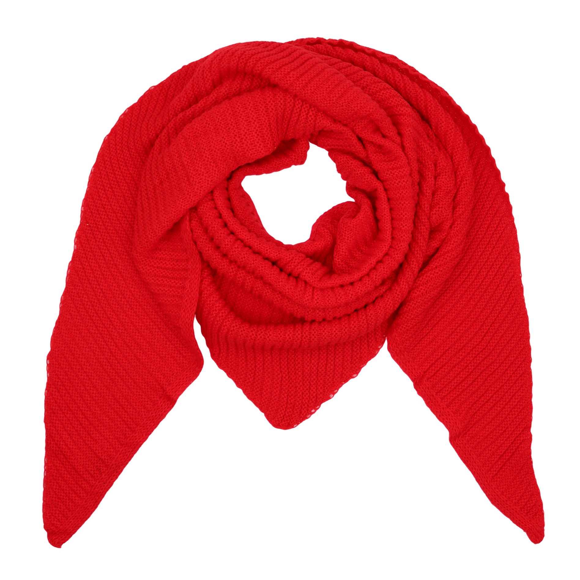 MIRROSI Dreieckstuch Strickschal warmer Dreiecksschal XXL ca.80x210 cm, Leicht, (Made in Italy, Unifarbe), in tollen Farben 20% Lana Wolle