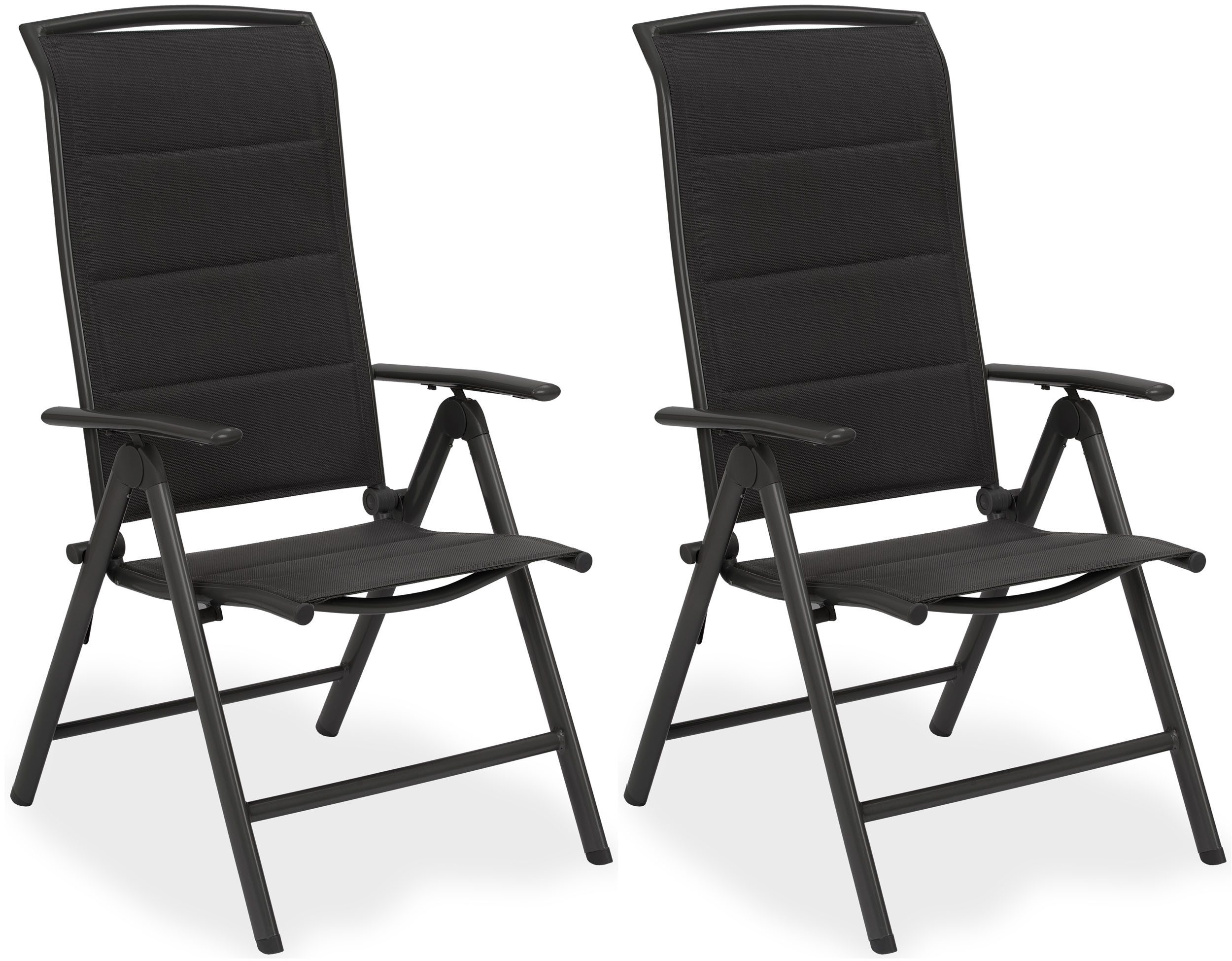 BRUBAKER Gartenstuhl Milano - Gepolsterter Klappstuhl aus Aluminium - Balko günstig online kaufen