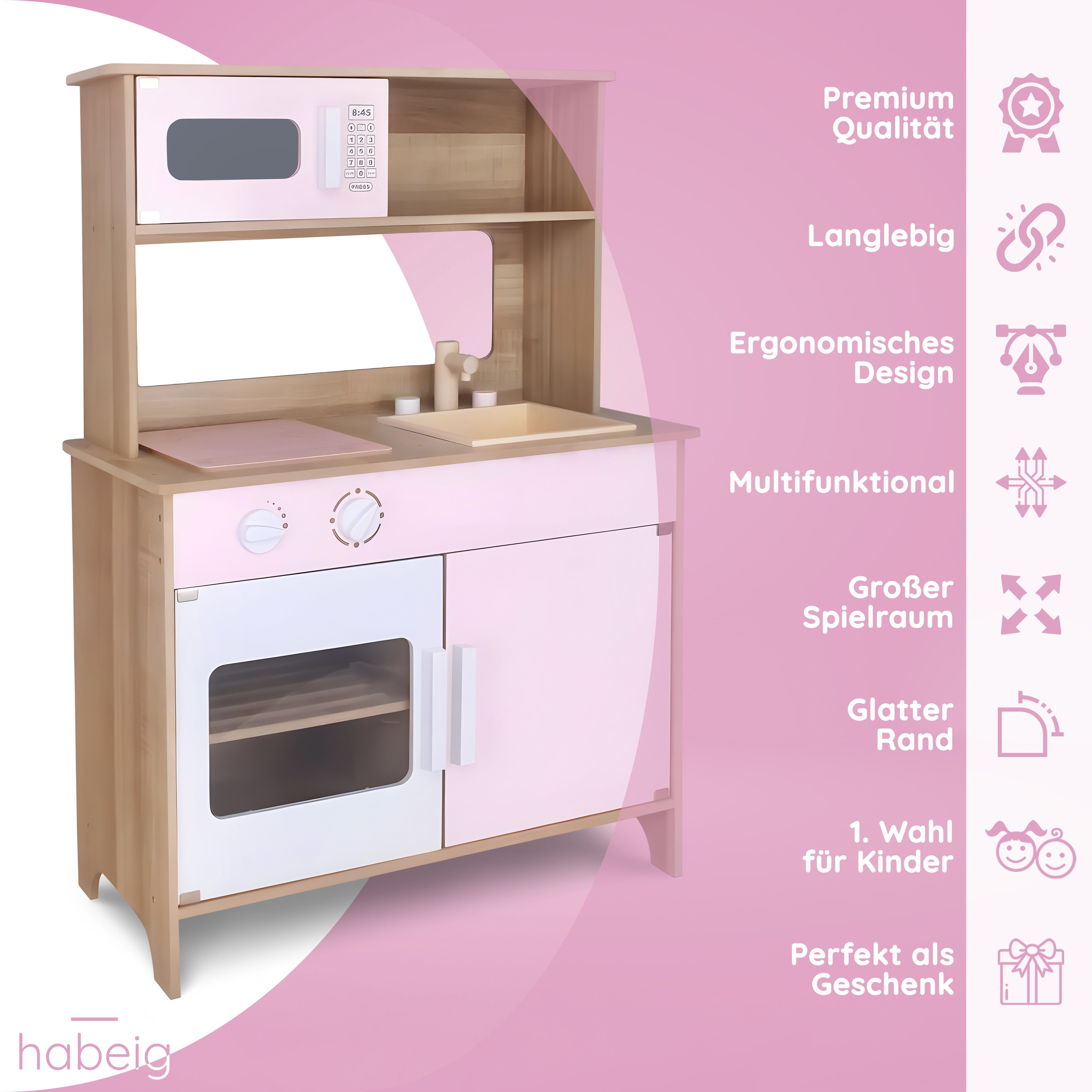 habeig Spielküche Kinderküche Spielküche Kinderspielküche Spielzeugküche günstig online kaufen