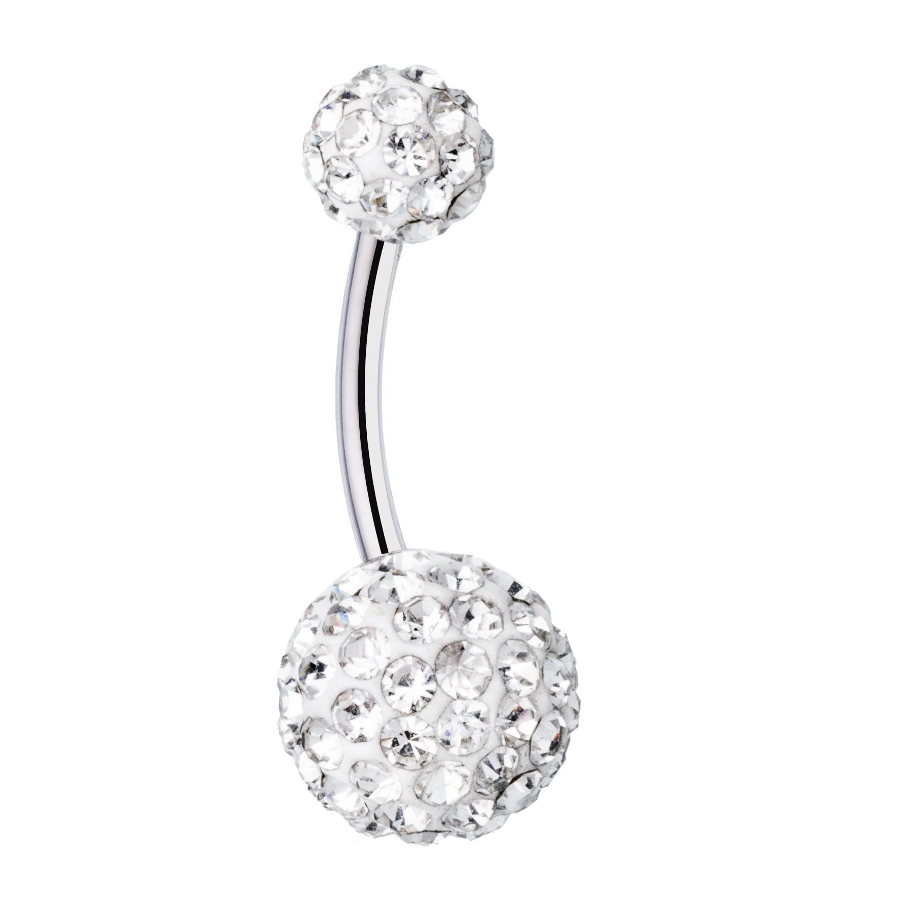 Paletti Bauchnabelpiercing Bauchnabelpiercing titan transparenten Kristalls günstig online kaufen