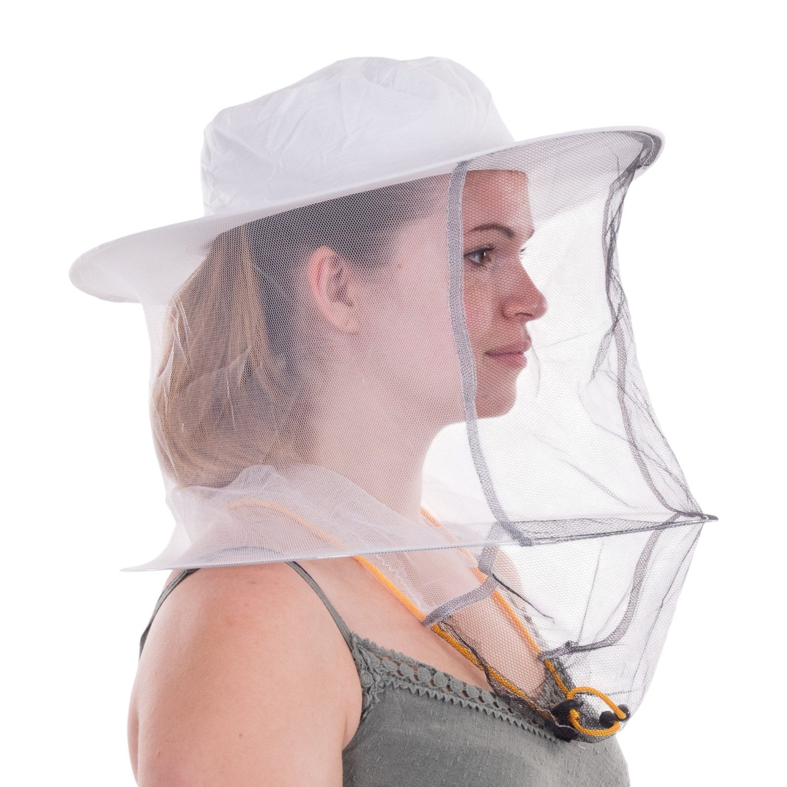 xtradefactory Schutznetz Imkerschutzhut mit Schnellverschluss Ø39cm, Bienenhut