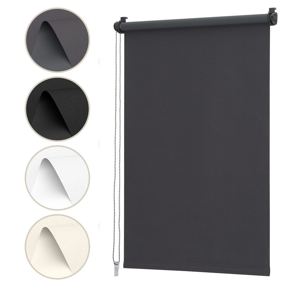 Rollo Seitenzugrollo Verdunkelungsrollo ohne Bohren verdunkelnd Rollo, Sekey, verspannt, Klemmfix, Seitenzugrollo,Sonnenschutz & Sichtschutz,Bestellbreite = Stoffbreite