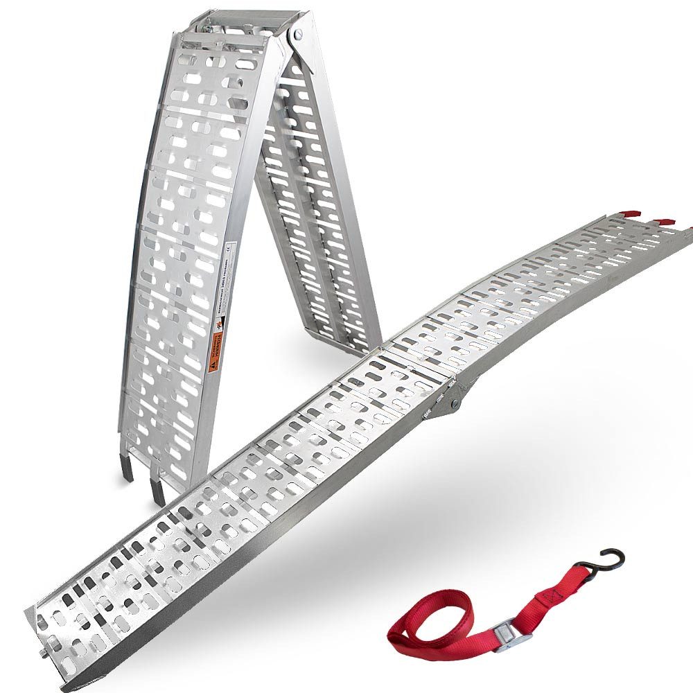 Bituxx Laderampe gelocht klappbar belastbar bis 340kg aus Aluminium (1-St., MS-11362)