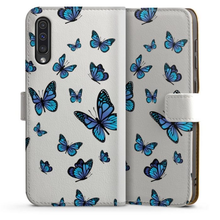 DeinDesign Handyhülle Schmetterling Muster transparent Butterfly Pattern Transparent Samsung Galaxy A30s Hülle Handy Flip Case Wallet Cover