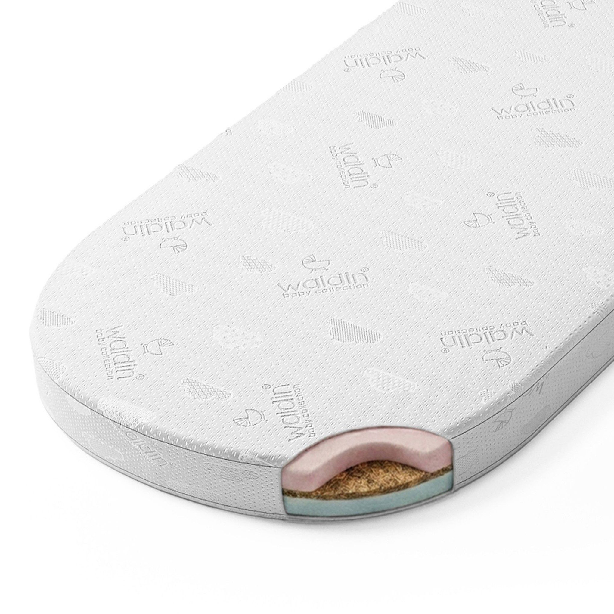 Babymatratze Kokosmatratze groß, für großes Babybett 7in1 OWAL, Waldin, 10 cm hoch