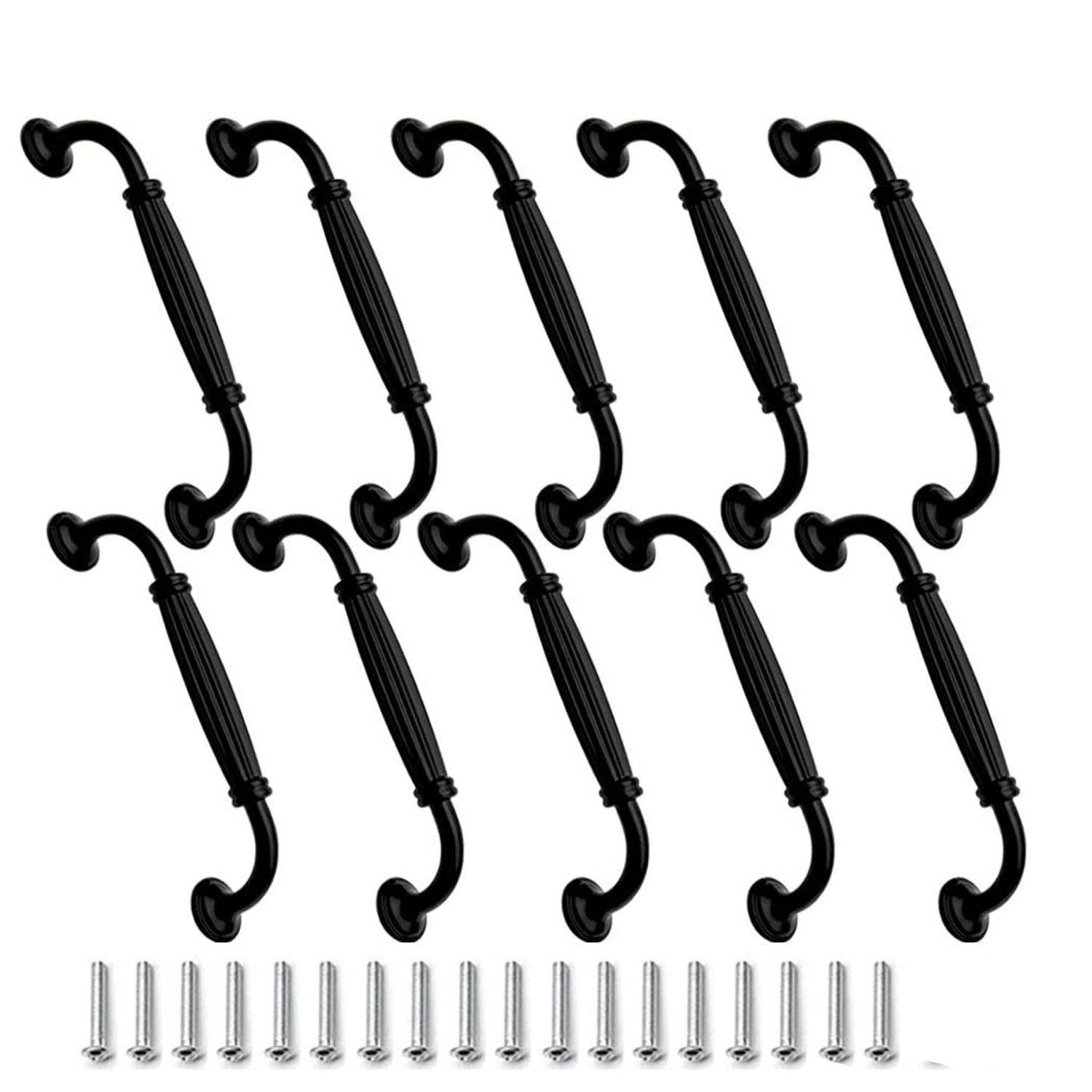 Möbelgriff Möbelgriff 10 Stk Schublade Türgriff Aluminiumlegierung 128mm Schwarz