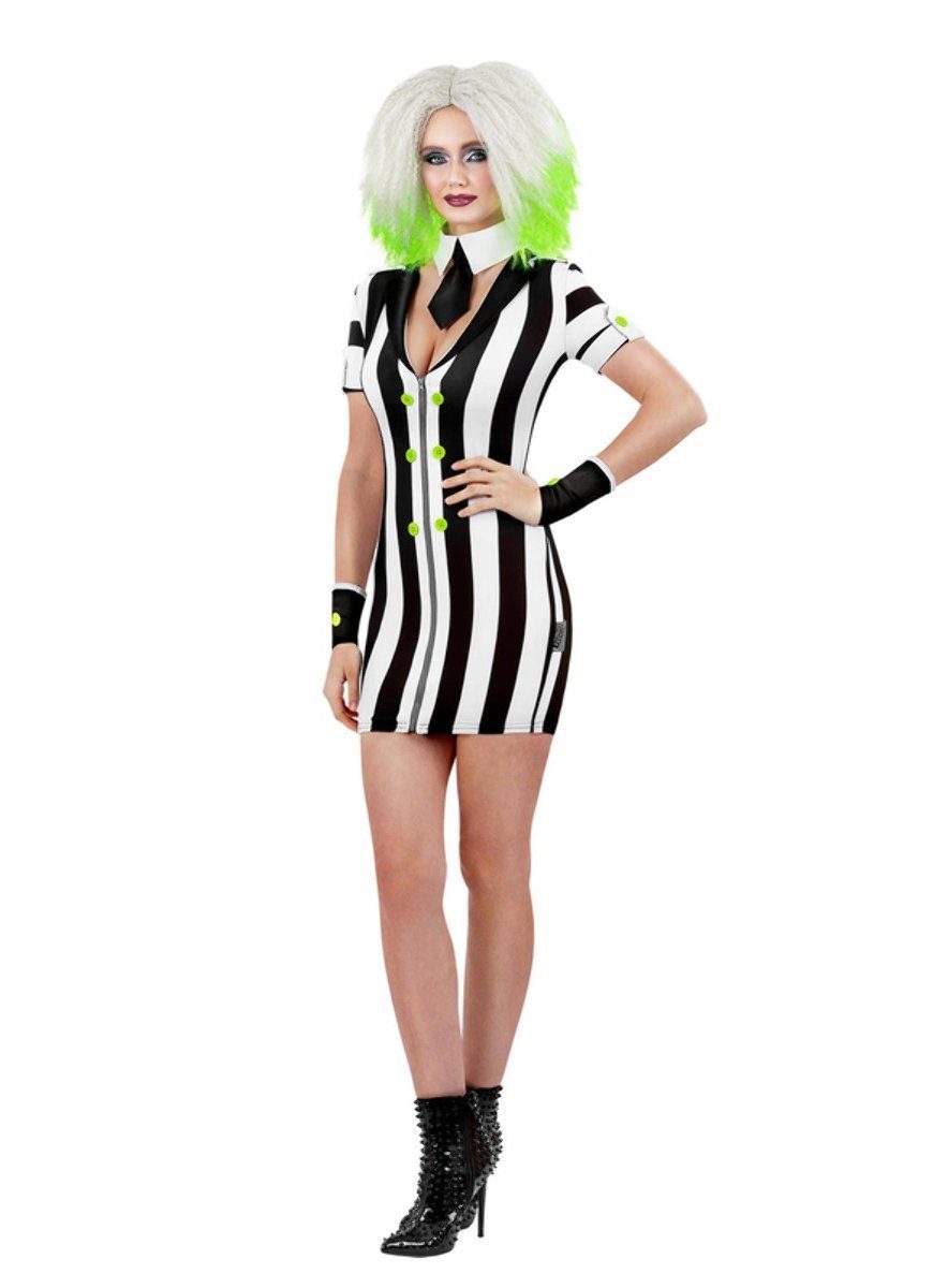 Smiffys Kostüm Beetlejuice Kostümkleid - Halloween Kostüm Damen, Werde zur günstig online kaufen