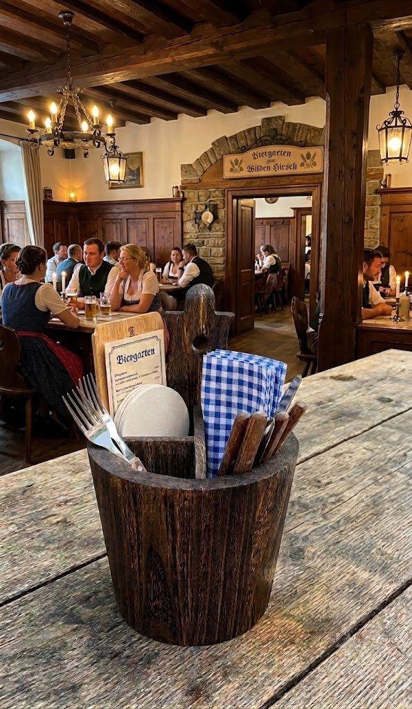 Sendez Besteckkorb Besteckbehälter mit drei Kammern Besteckfass Besteckkasten, Holz