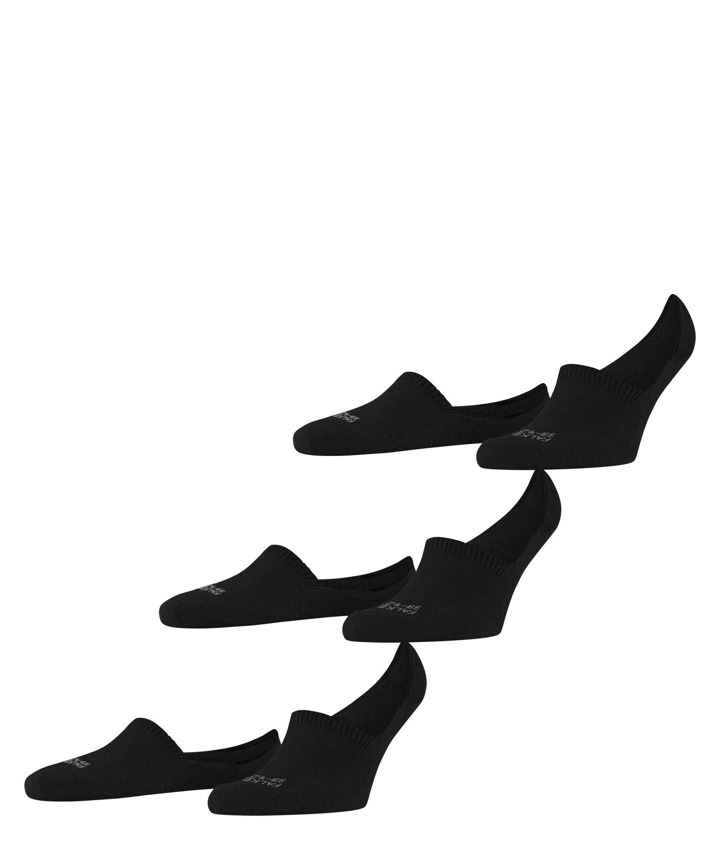 FALKE Füßlinge Step High Cut nachhaltigem (3000) mit Garn 3-Pack black