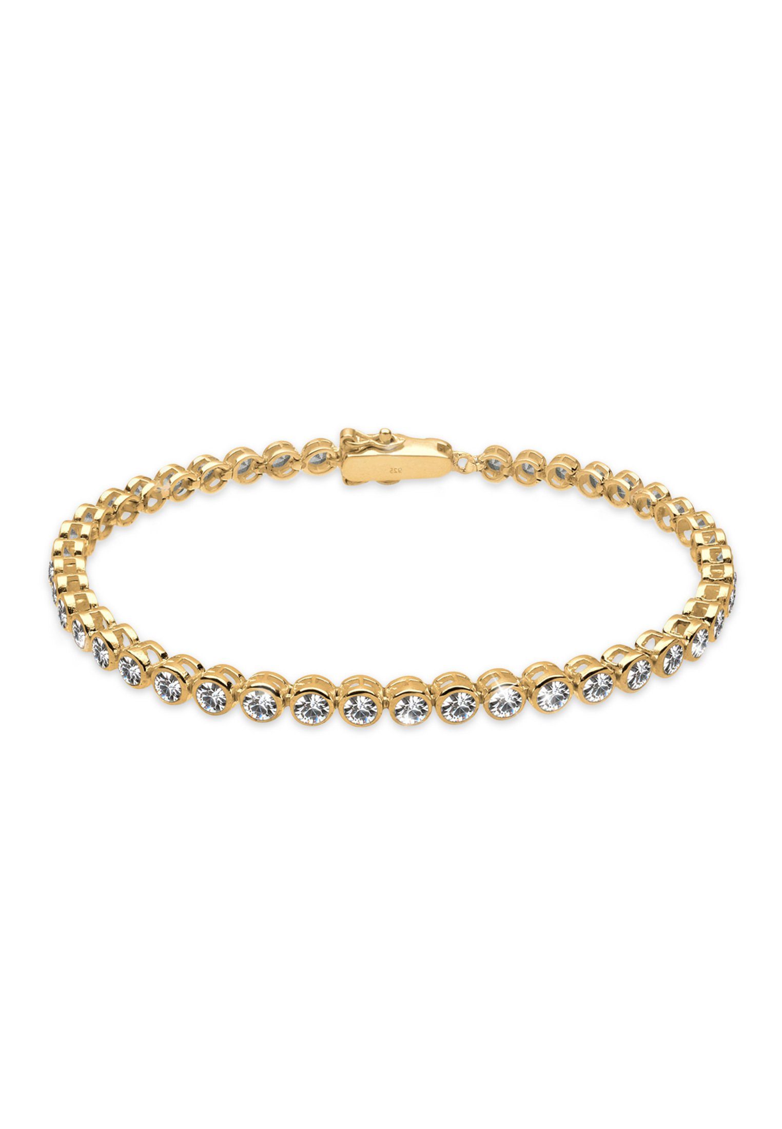 Tennis Silber Gold Armband mit Kristalle Elli Armband