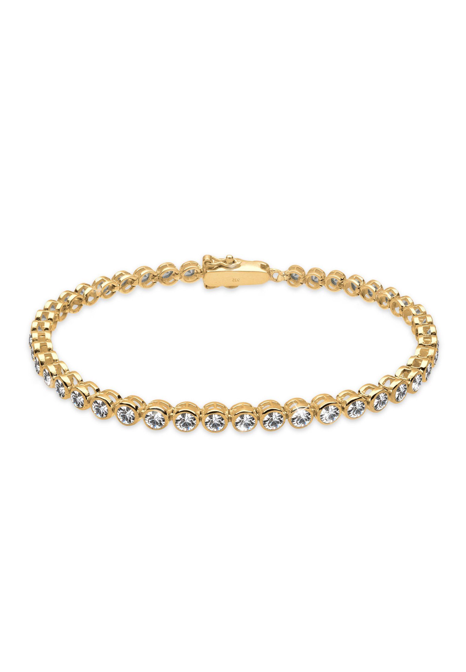 Elli Armband Tennis Silber Kristalle Gold mit Armband