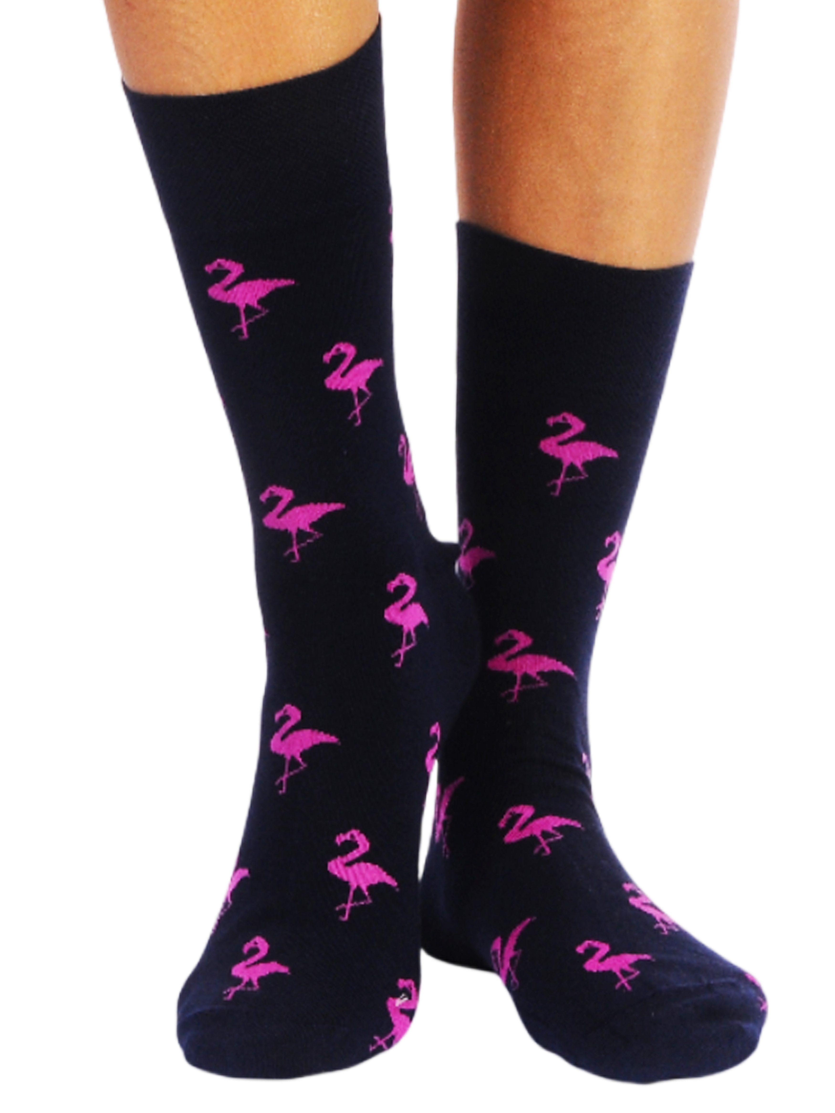 Martinex Socken Bunte Strümpfe gemustert neutral für Damen Herren Kinder elastisch, Reiher-Vögel-Muster, 35 36 37 38 39 40 41 42 43 44 45 46