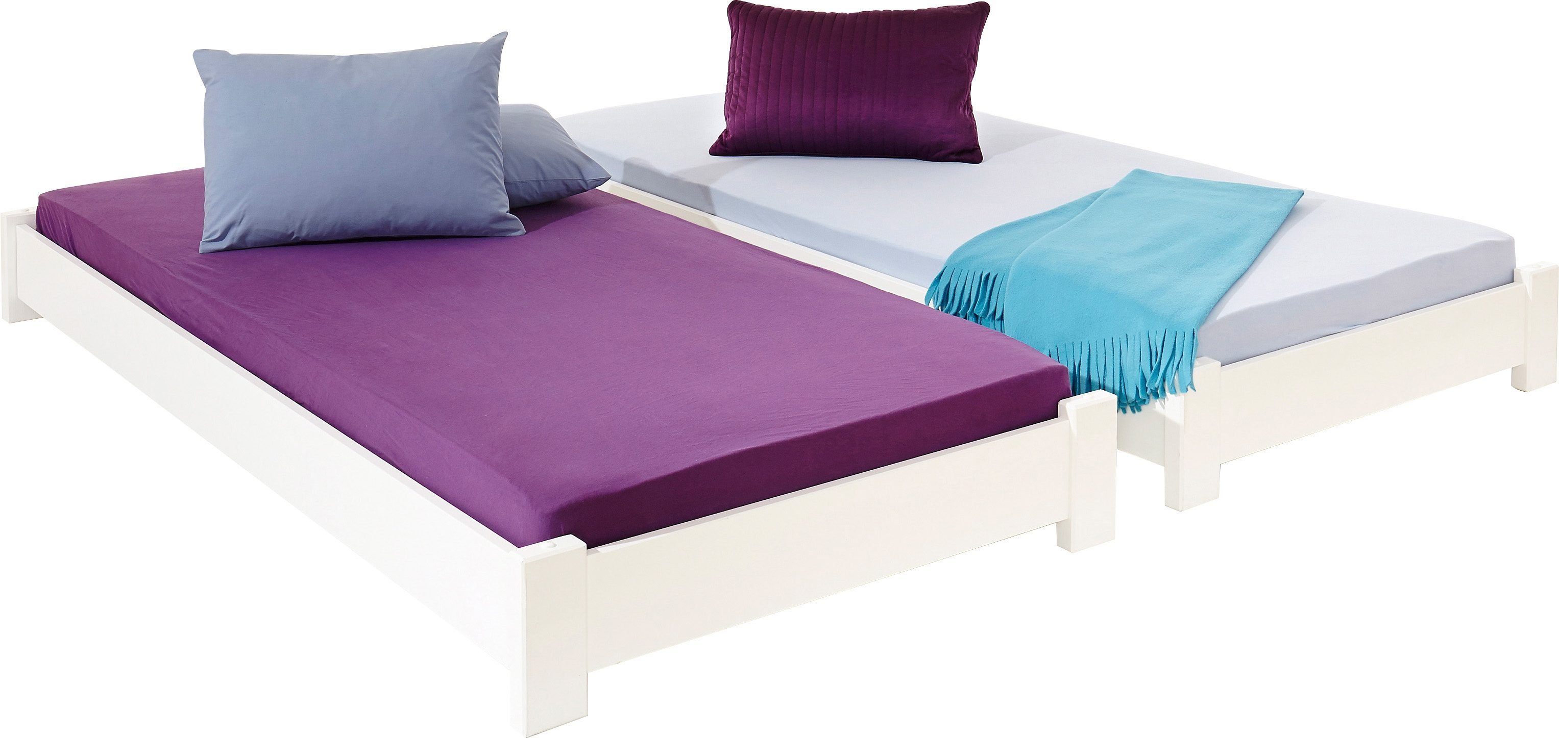 OTTO home Stapelliege "Femmy " 2 Betten, stapelbar, platzsparend, zertifiziertes Massivholz (Kiefer)