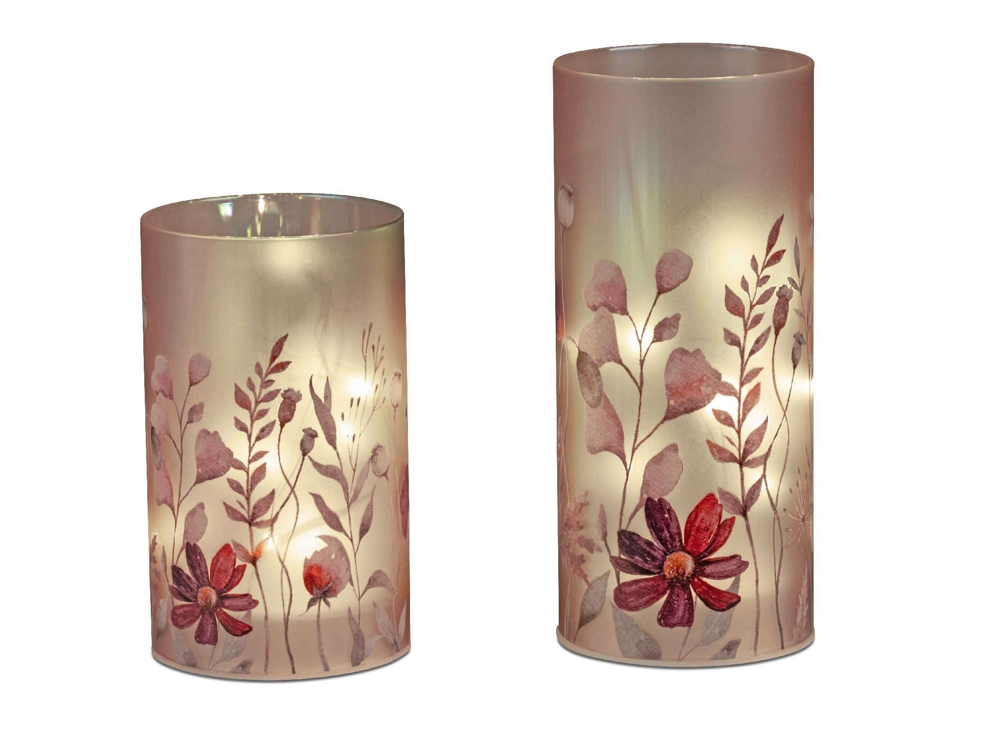 formano Nachttischlampe Herbstzeit, Mit Timerfunktion, Rosa, Motiv: Blumen günstig online kaufen