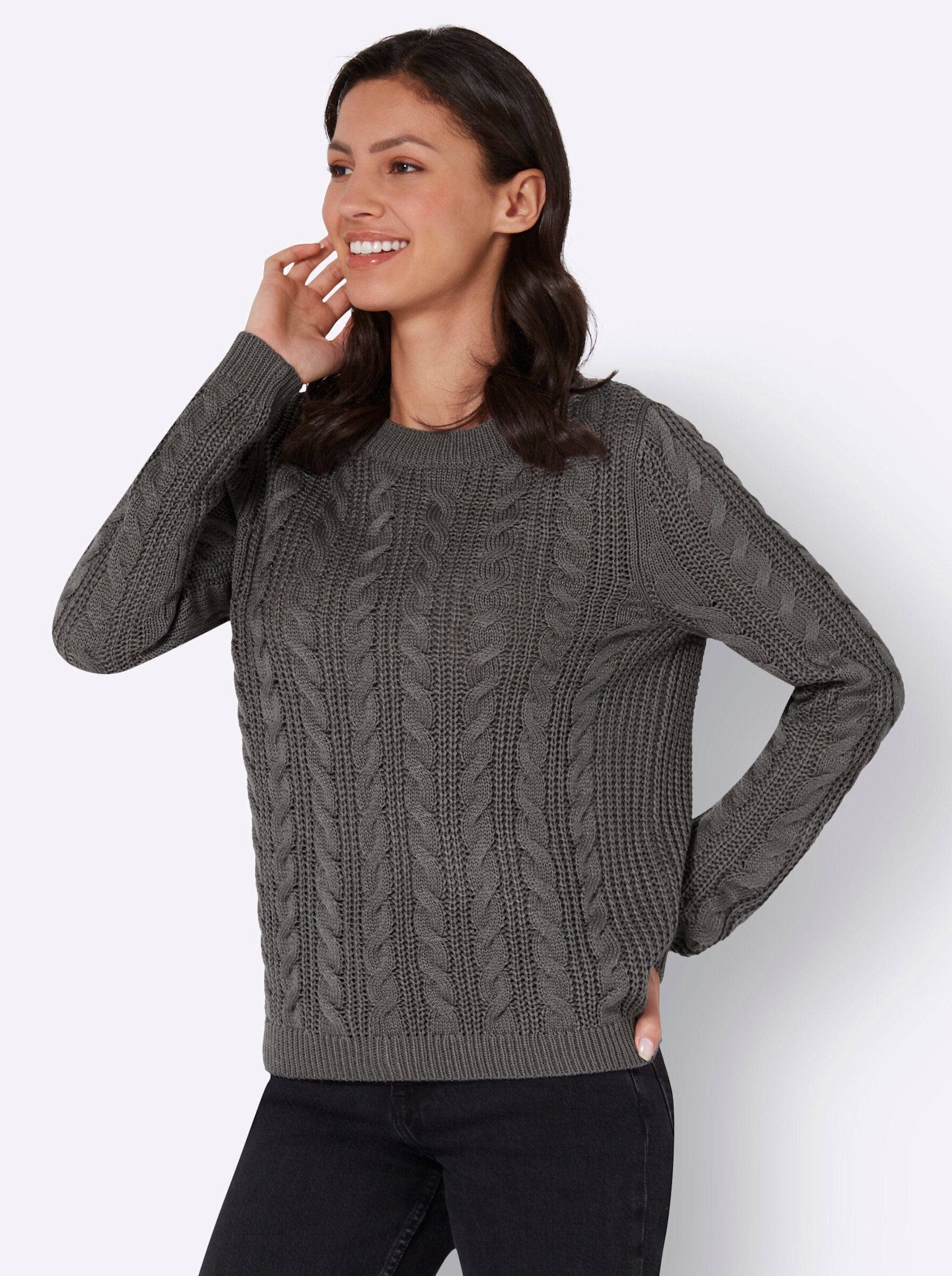 Strickpullover Rundhalspullover